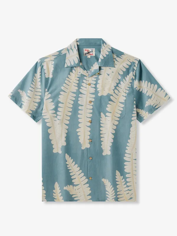 Hawaiian Fern Cotton Camp Shirt sold by Karaku