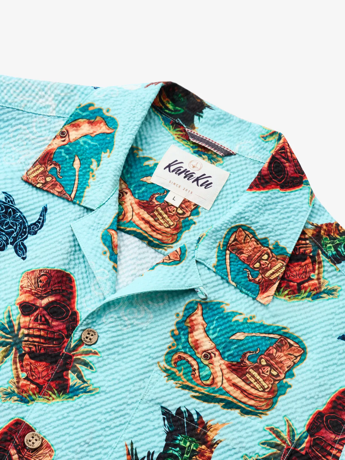 Tiki Tropical Escape Cotton Shirt sold by Karaku product image thumbnail 2