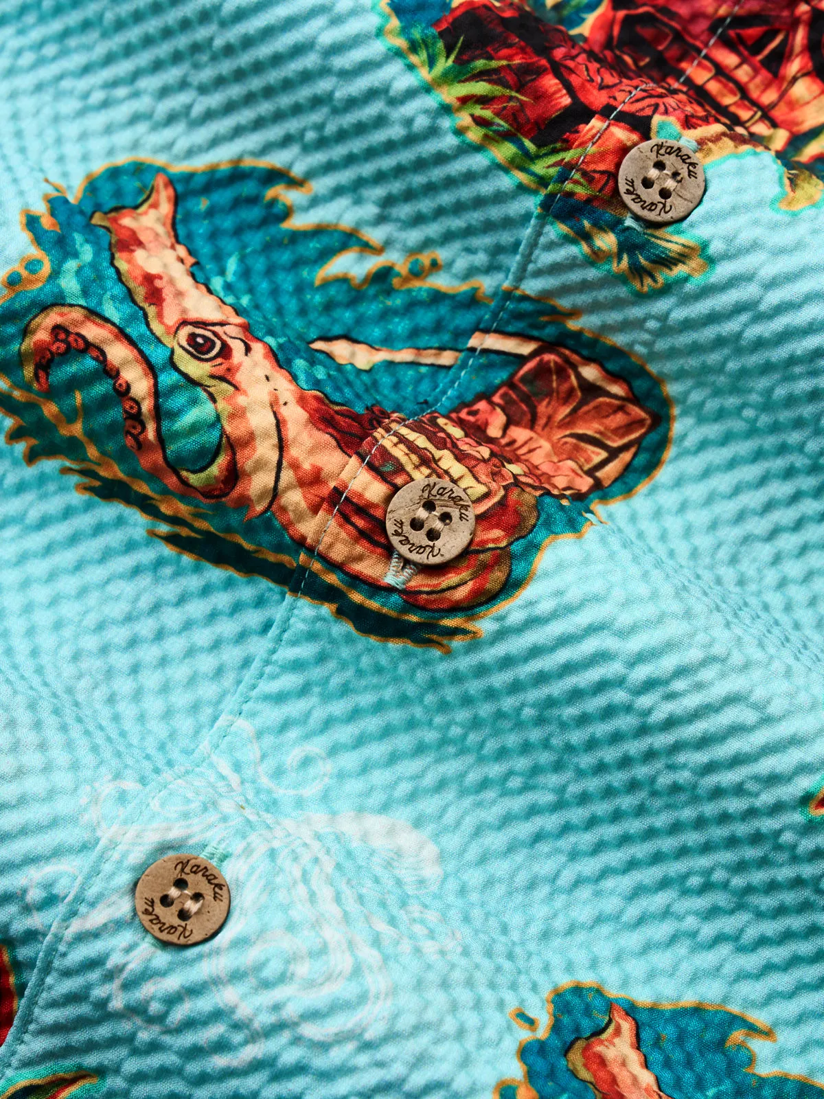 Tiki Tropical Escape Cotton Shirt sold by Karaku product image thumbnail 4