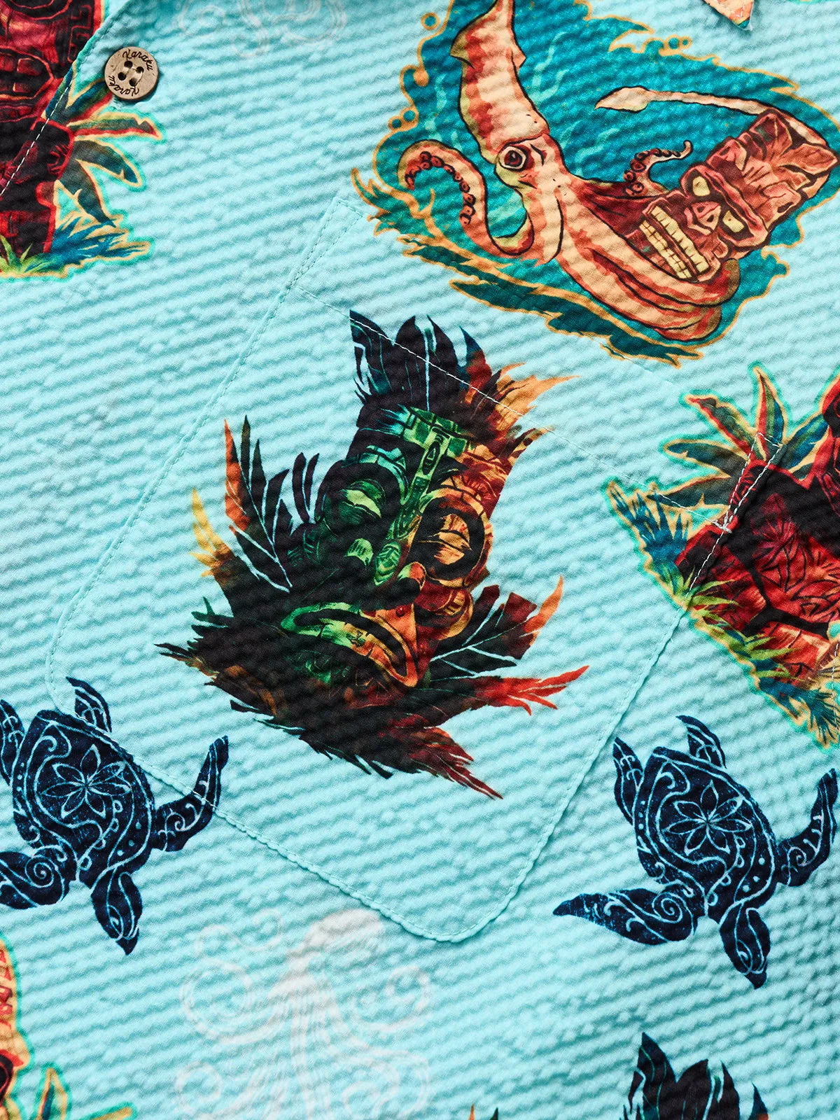 Tiki Tropical Escape Cotton Shirt sold by Karaku product image thumbnail 5