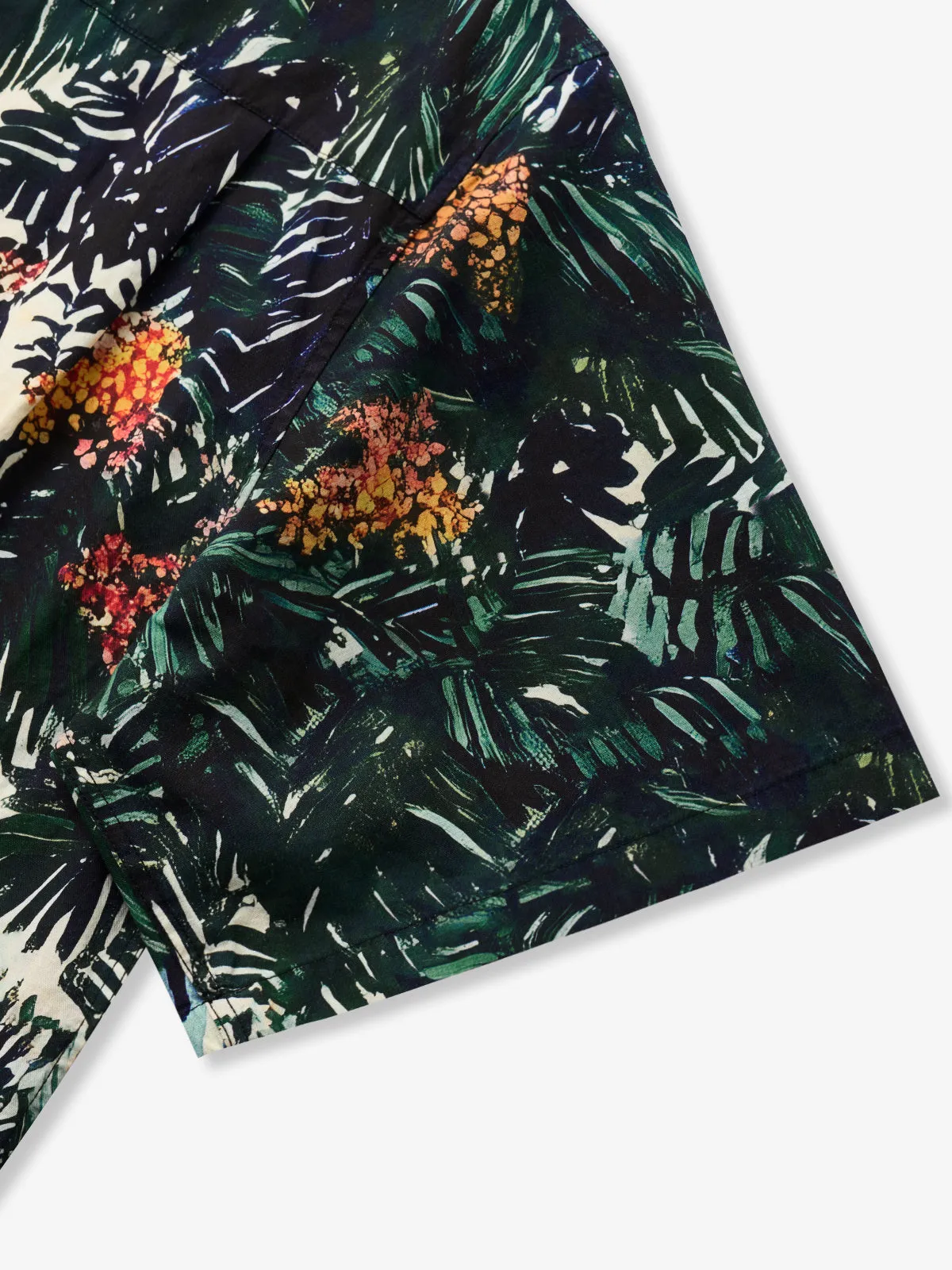 Playful Tiger & Tropical Rainforest Cotton Shirt sold by Karaku product image thumbnail 5