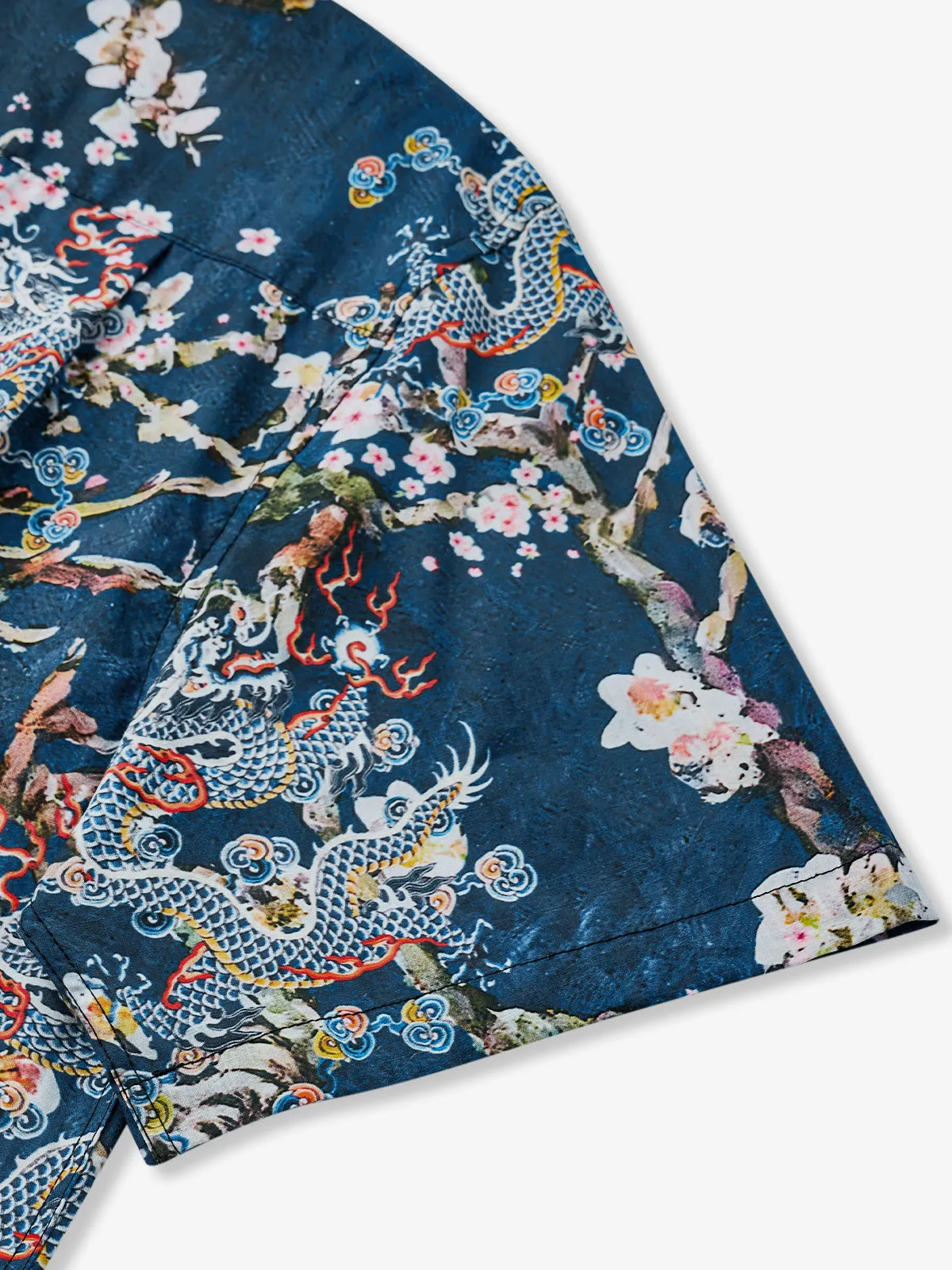 Dragon & Sakura Design Cotton Camp Shirt sold by Karaku product image thumbnail 5