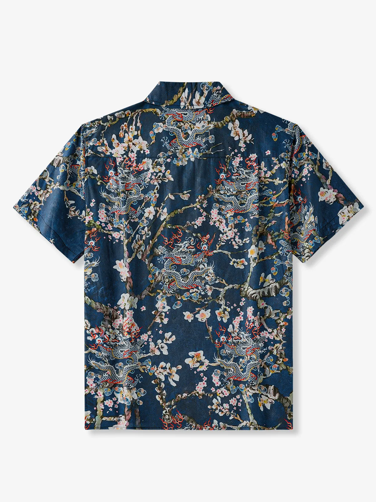 Dragon & Sakura Design Cotton Camp Shirt sold by Karaku product image thumbnail 3