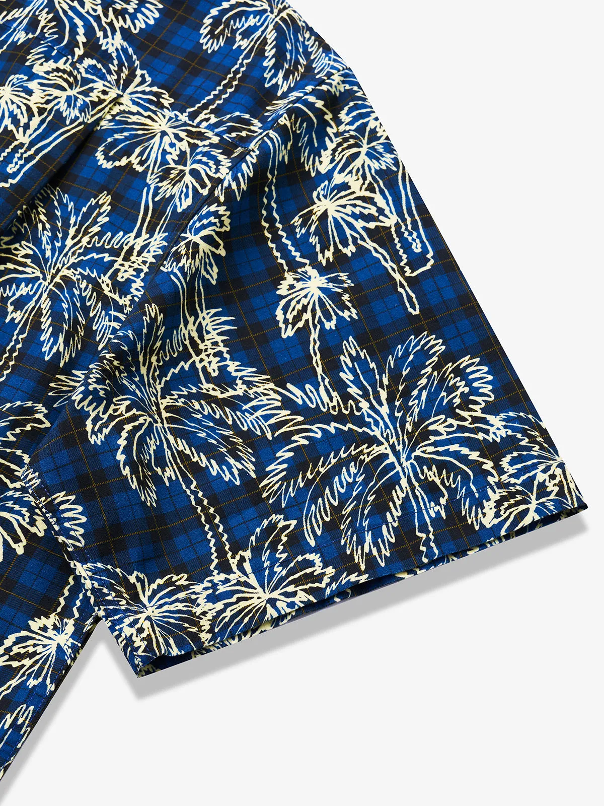 Vintage Tropic Plaid Coconut Tree Cotton Shirt sold by Karaku product image thumbnail 5