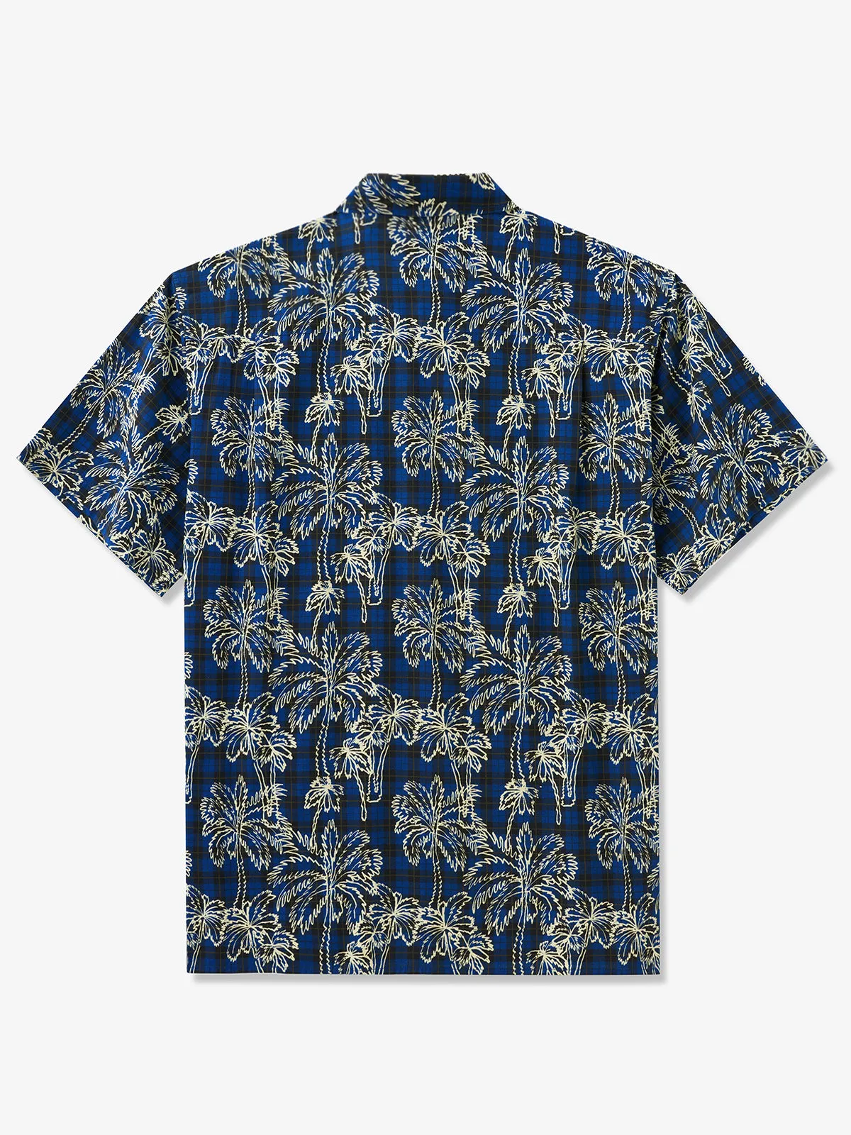 Vintage Tropic Plaid Coconut Tree Cotton Shirt sold by Karaku product image thumbnail 3