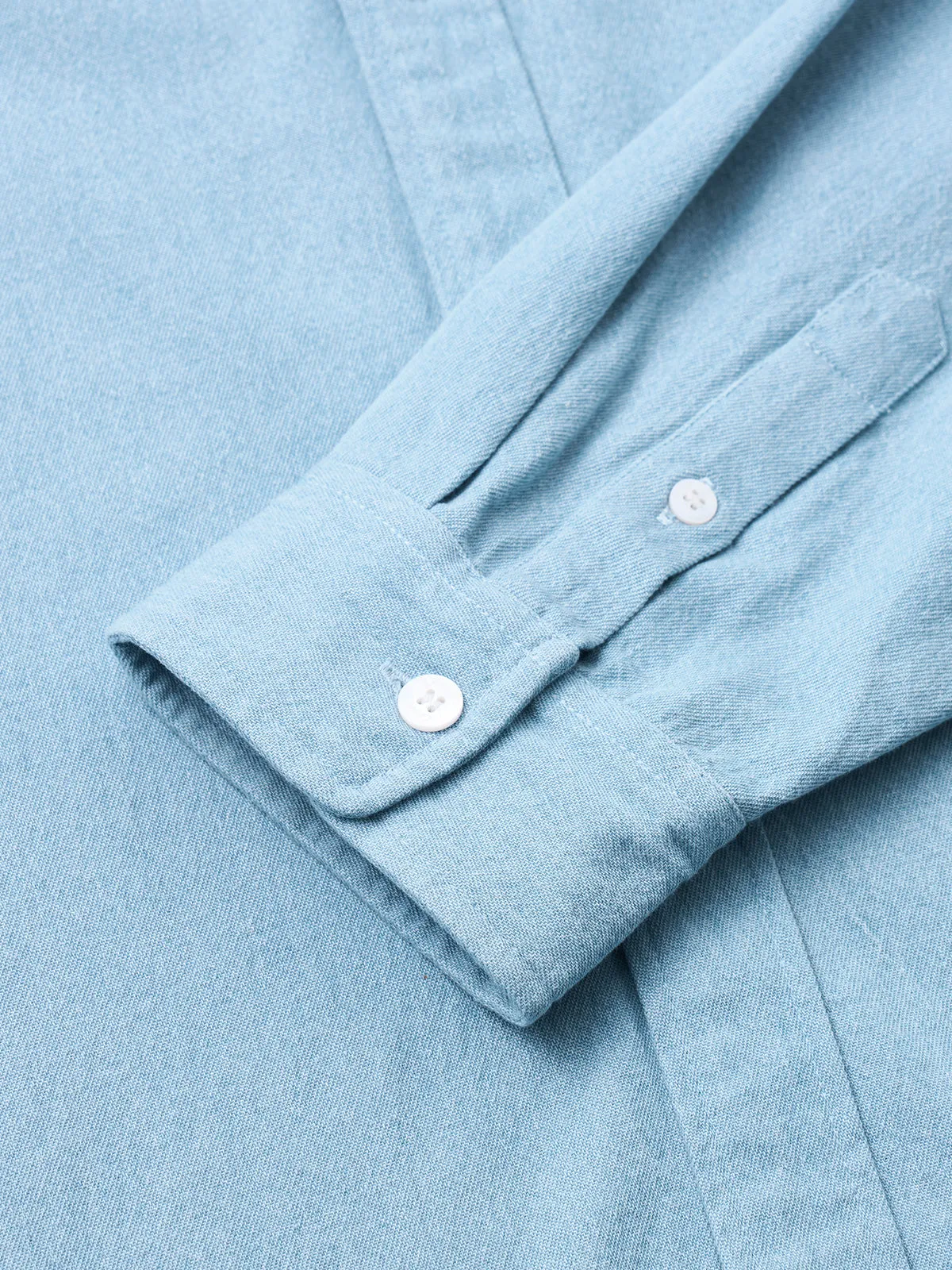 Classic Denim Blue Cotton Shirt sold by Karaku product image thumbnail 5