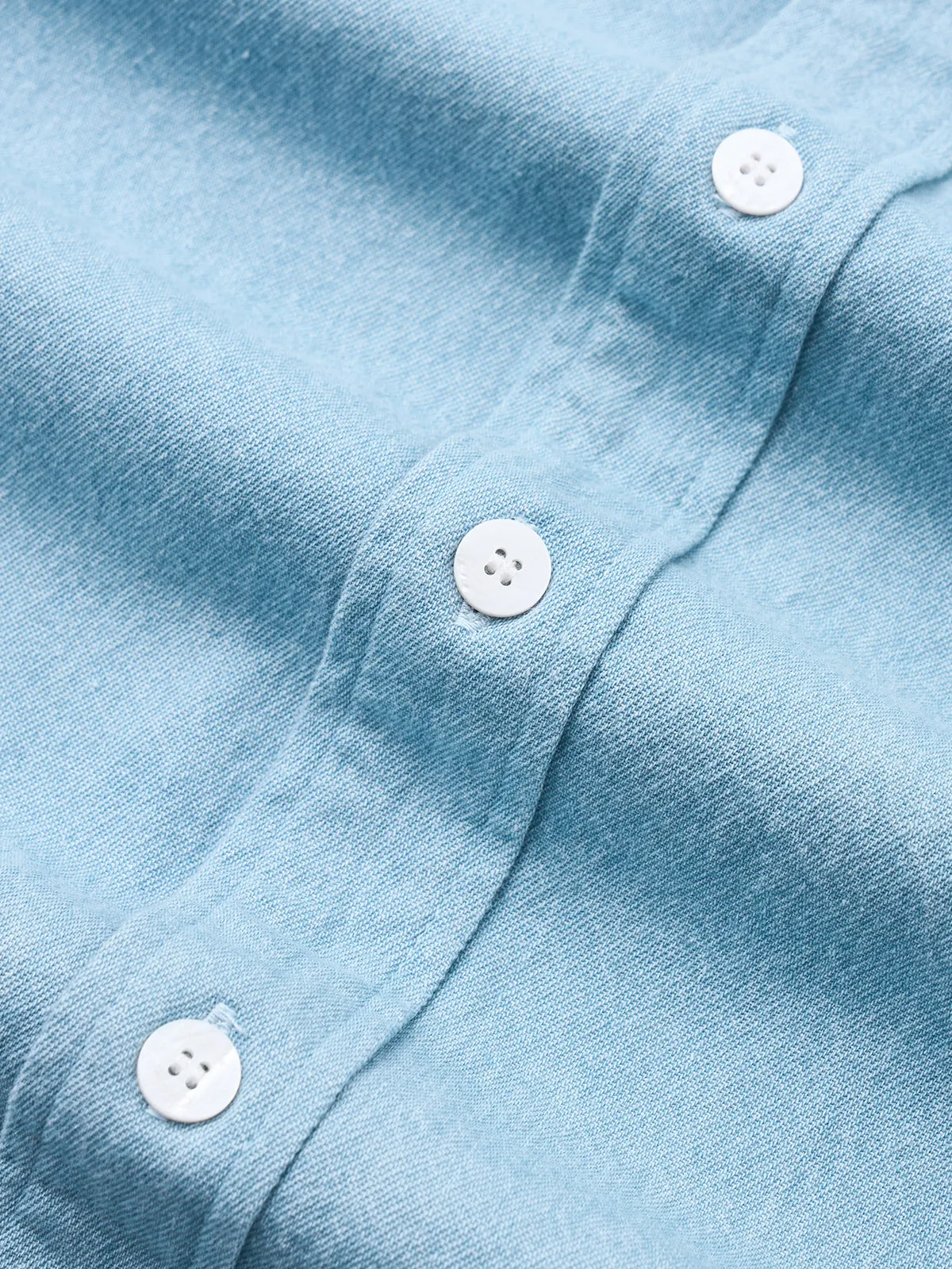 Classic Denim Blue Cotton Shirt sold by Karaku product image thumbnail 4