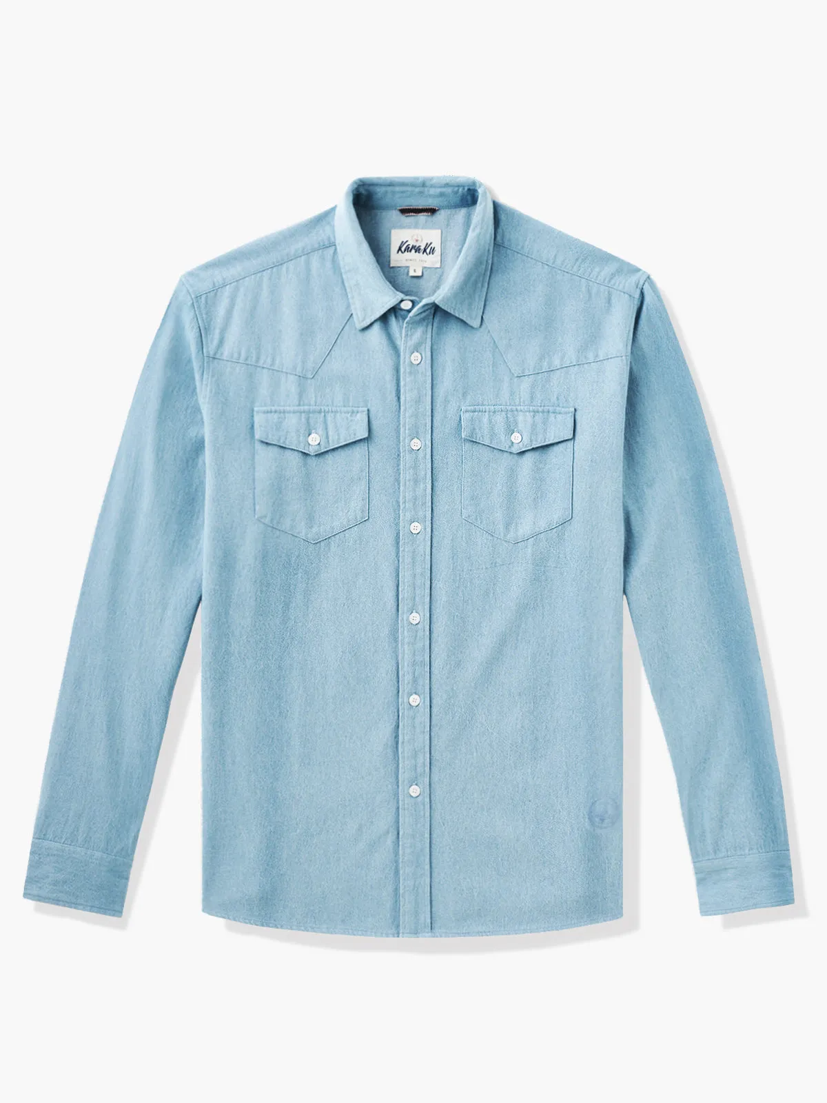 Classic Denim Blue Cotton Shirt sold by Karaku