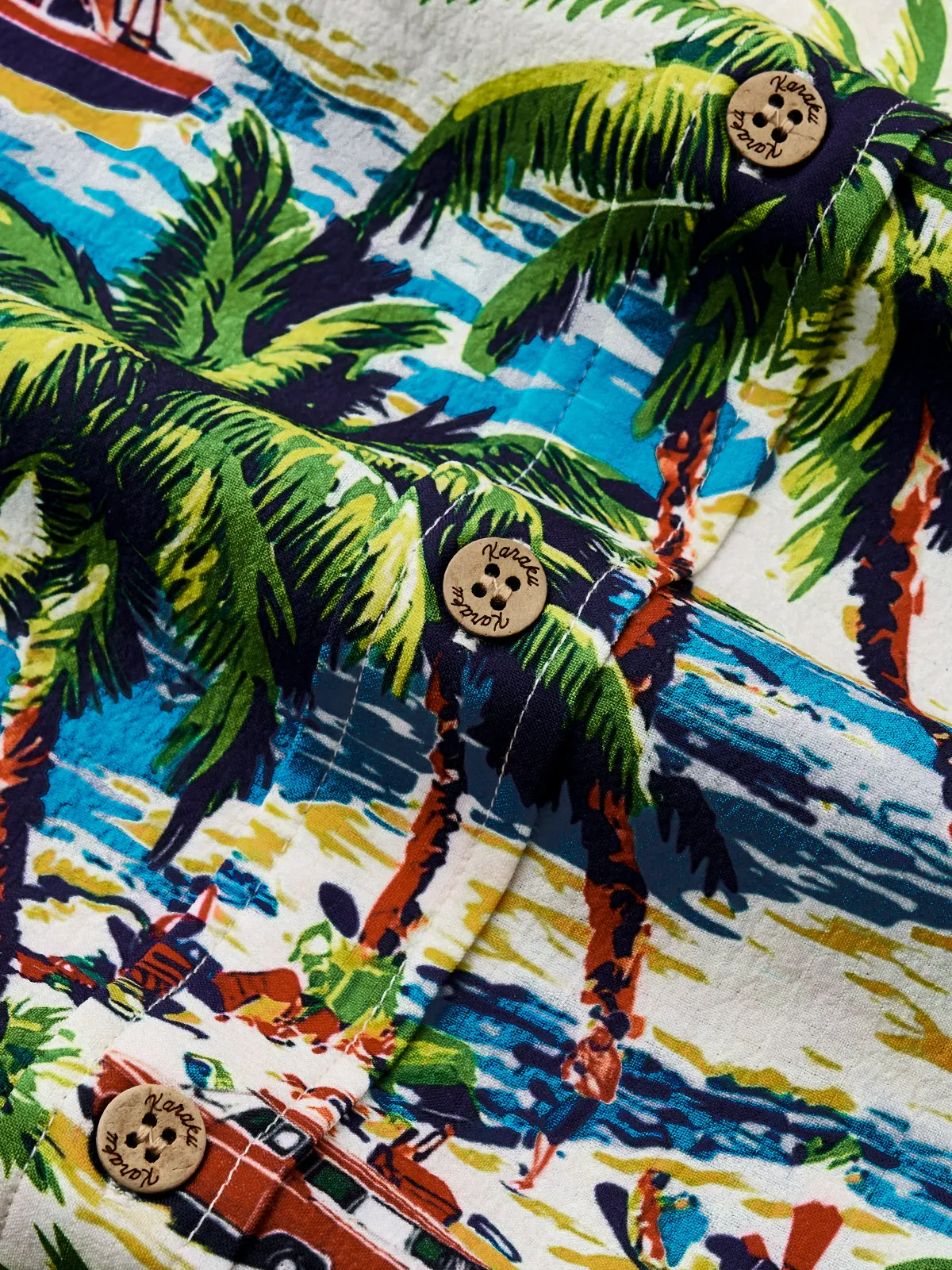 Hawaiian Beach Vibes Christmas Cotton Shirt sold by Karaku product image thumbnail 4