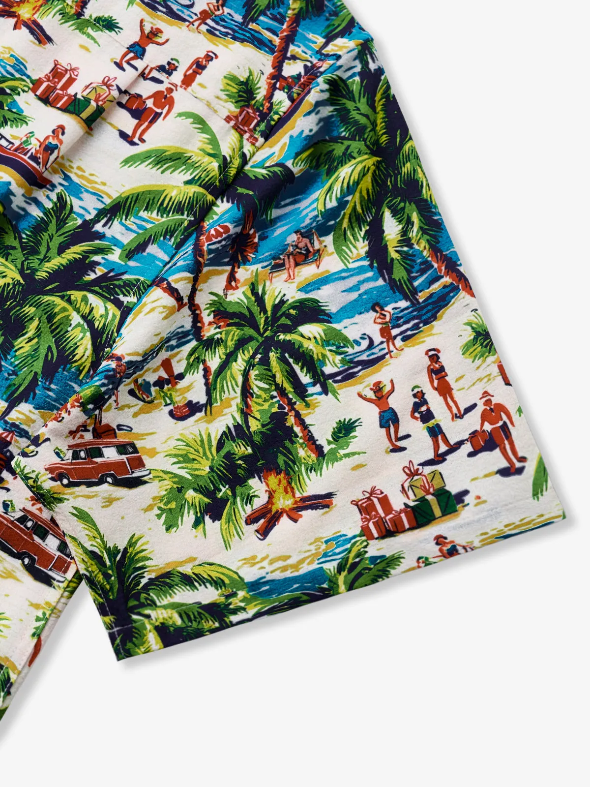 Hawaiian Beach Vibes Christmas Cotton Shirt sold by Karaku product image thumbnail 5