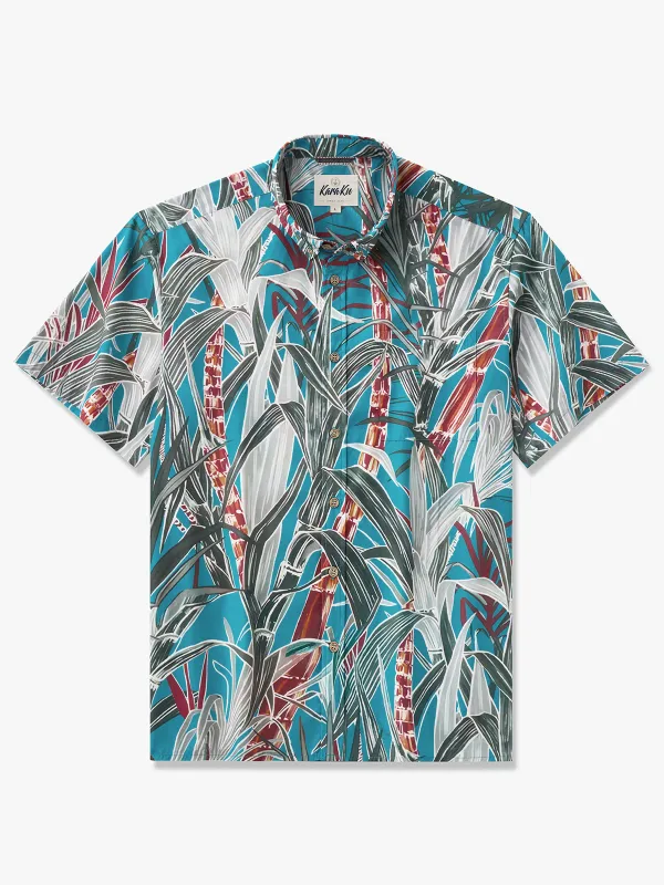 Hawaiian Sugarcane & Tropical Plant Shirt sold by Karaku