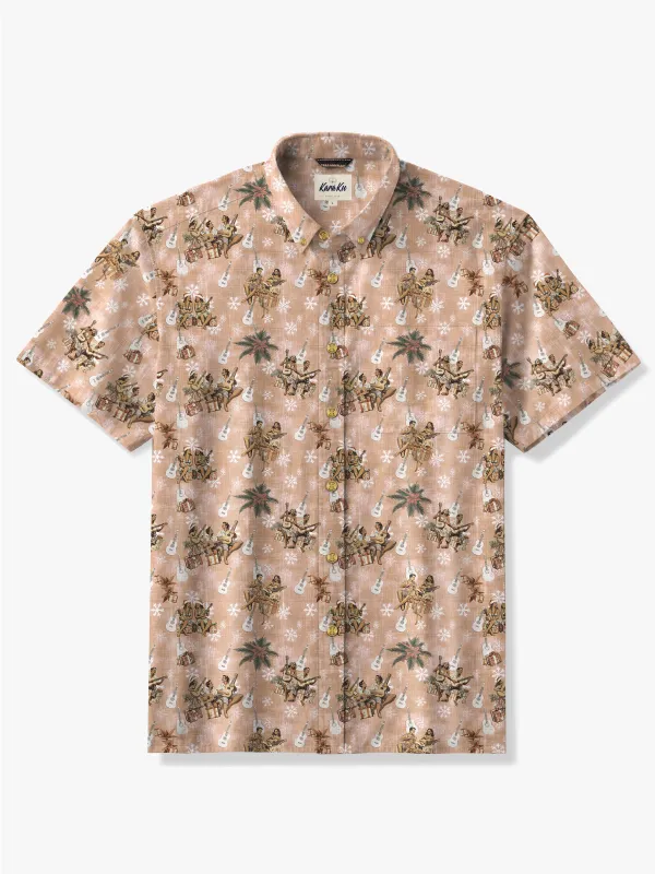 Pink Joyful Xmas Vibes Cotton Shirt sold by Karaku