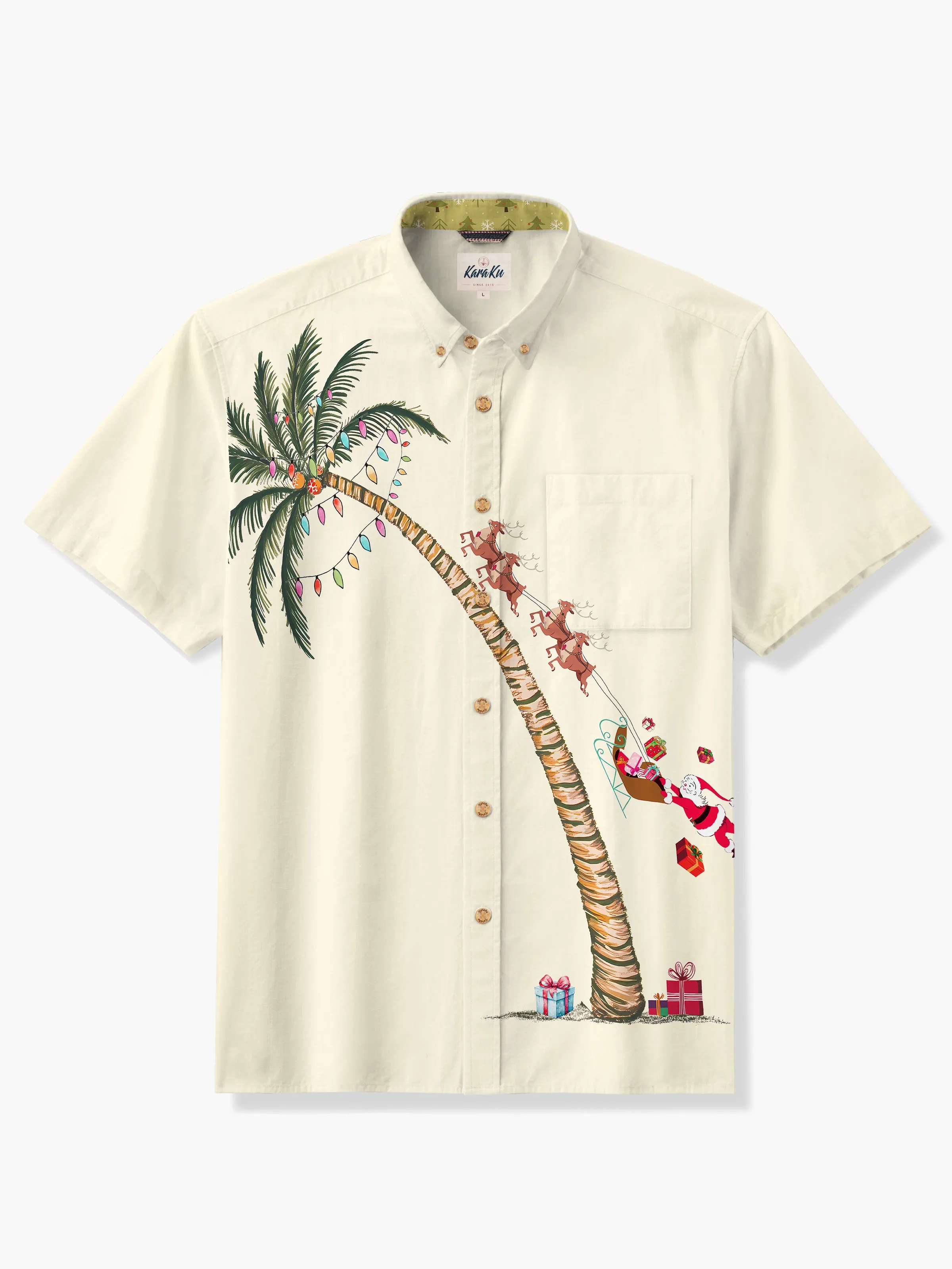 Island Christmas Vibe Cotton Shirt sold by Karaku