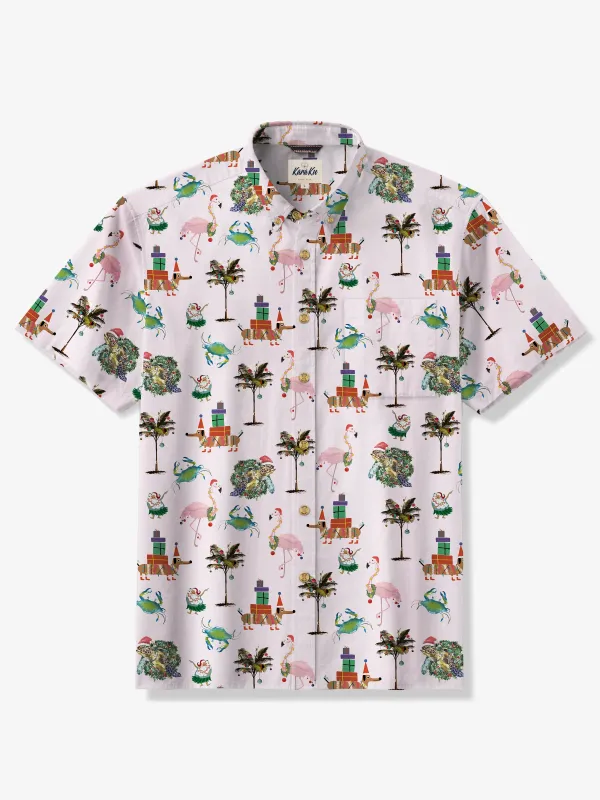 Christmas in Hawaii Cotton Shirt sold by Karaku