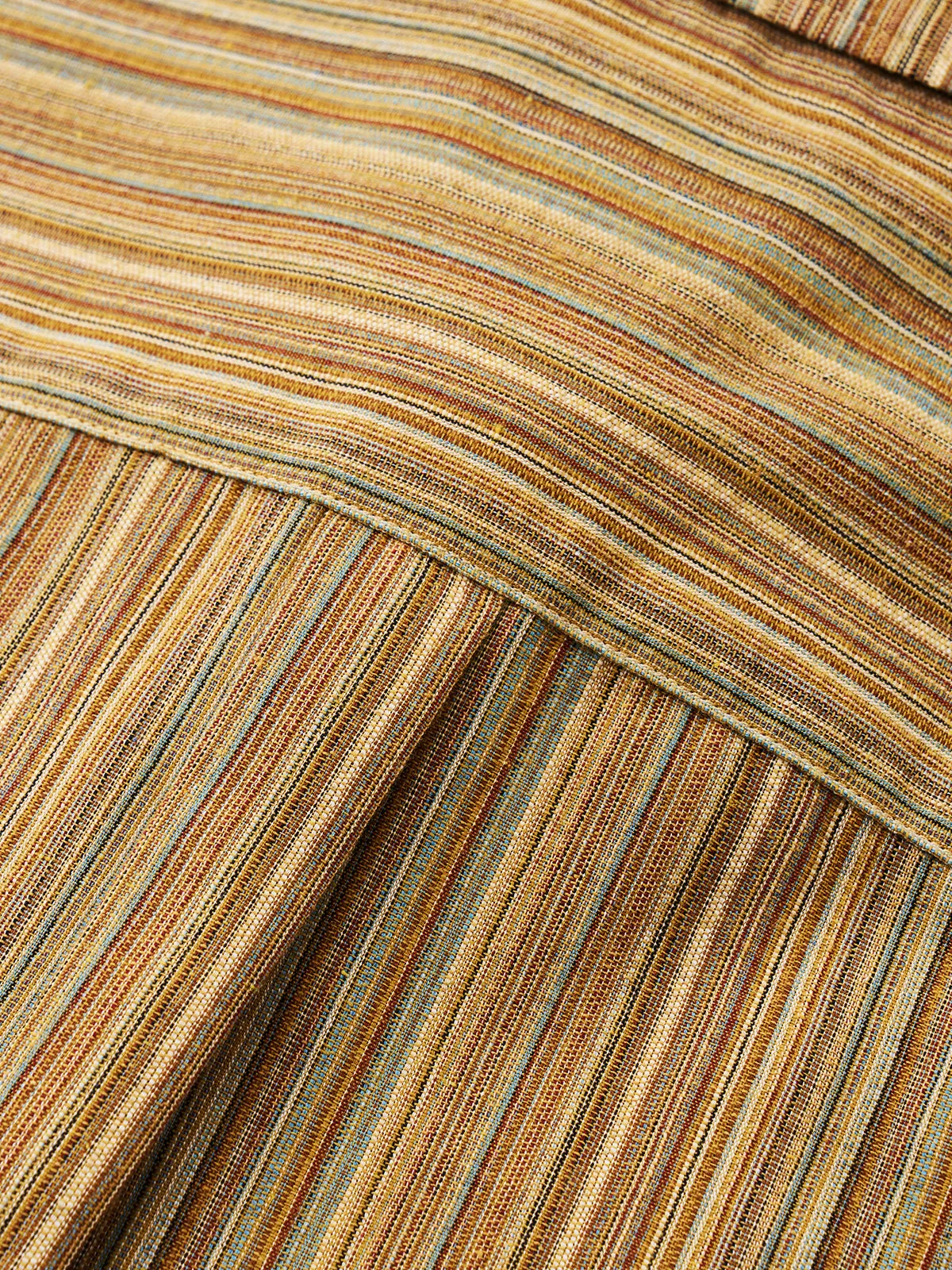 Autumn Earth Tones Cotton Stripe Shirt sold by Karaku product image thumbnail 5
