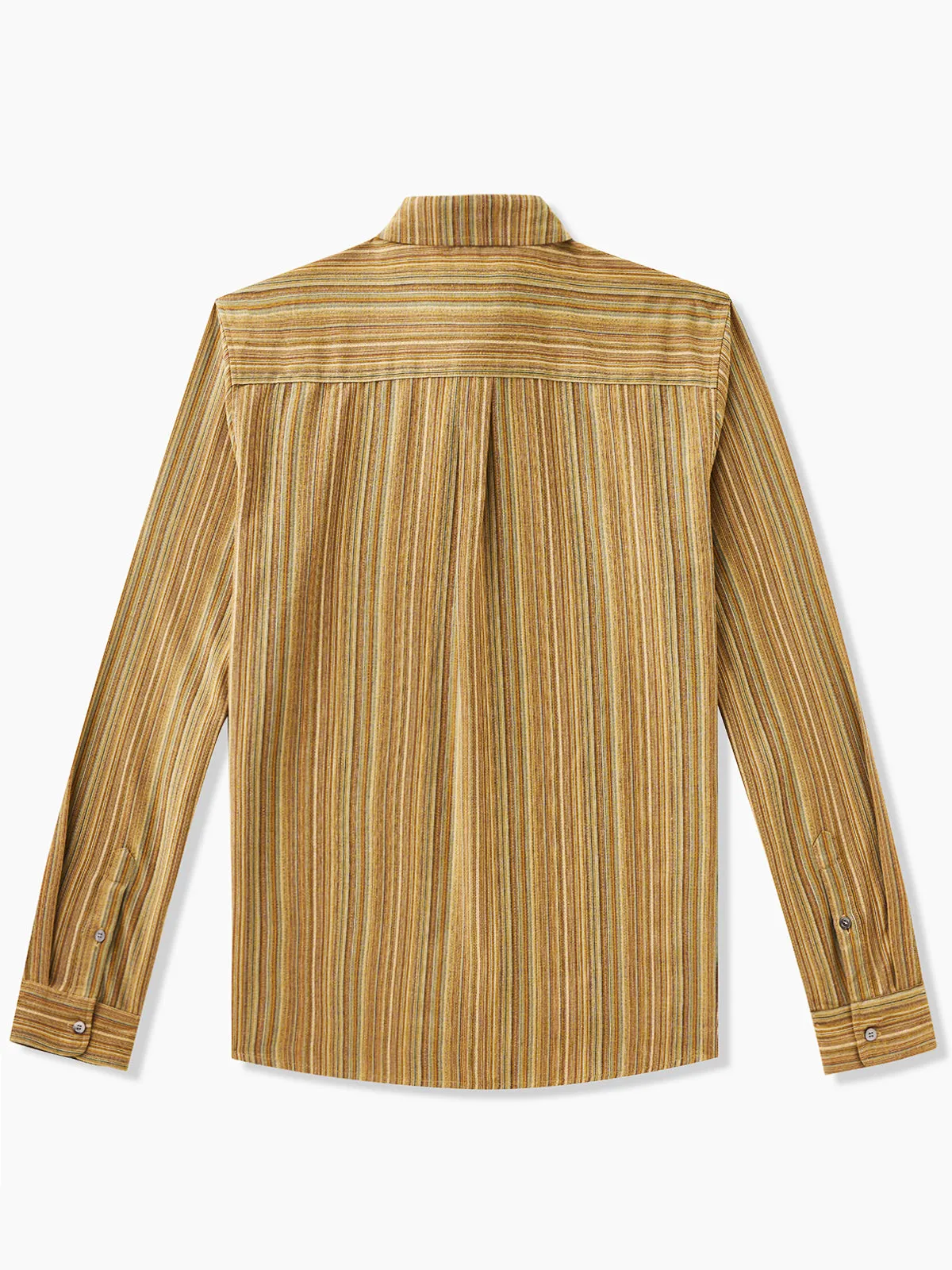 Autumn Earth Tones Cotton Stripe Shirt sold by Karaku product image thumbnail 3