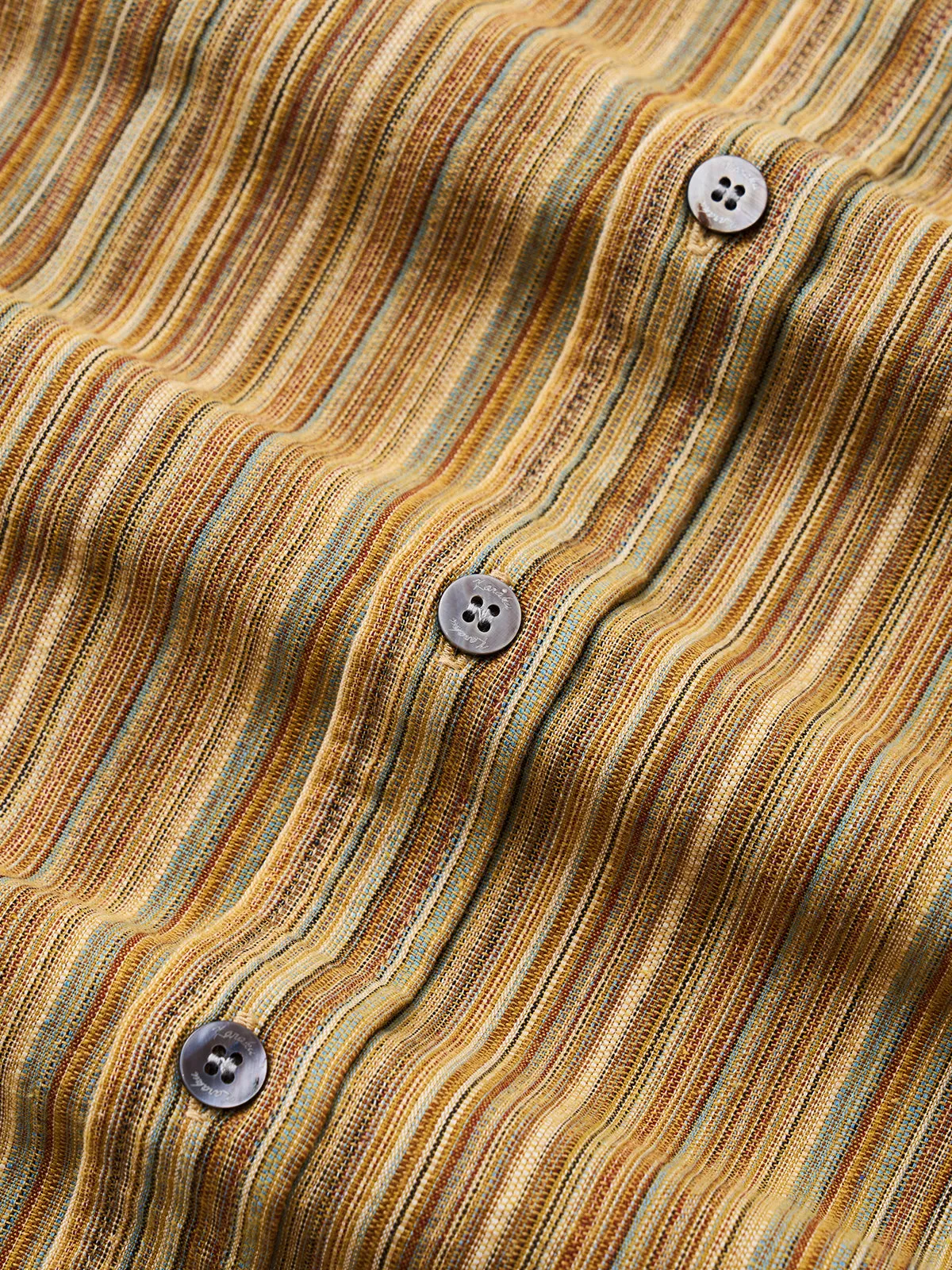 Autumn Earth Tones Cotton Stripe Shirt sold by Karaku product image thumbnail 4