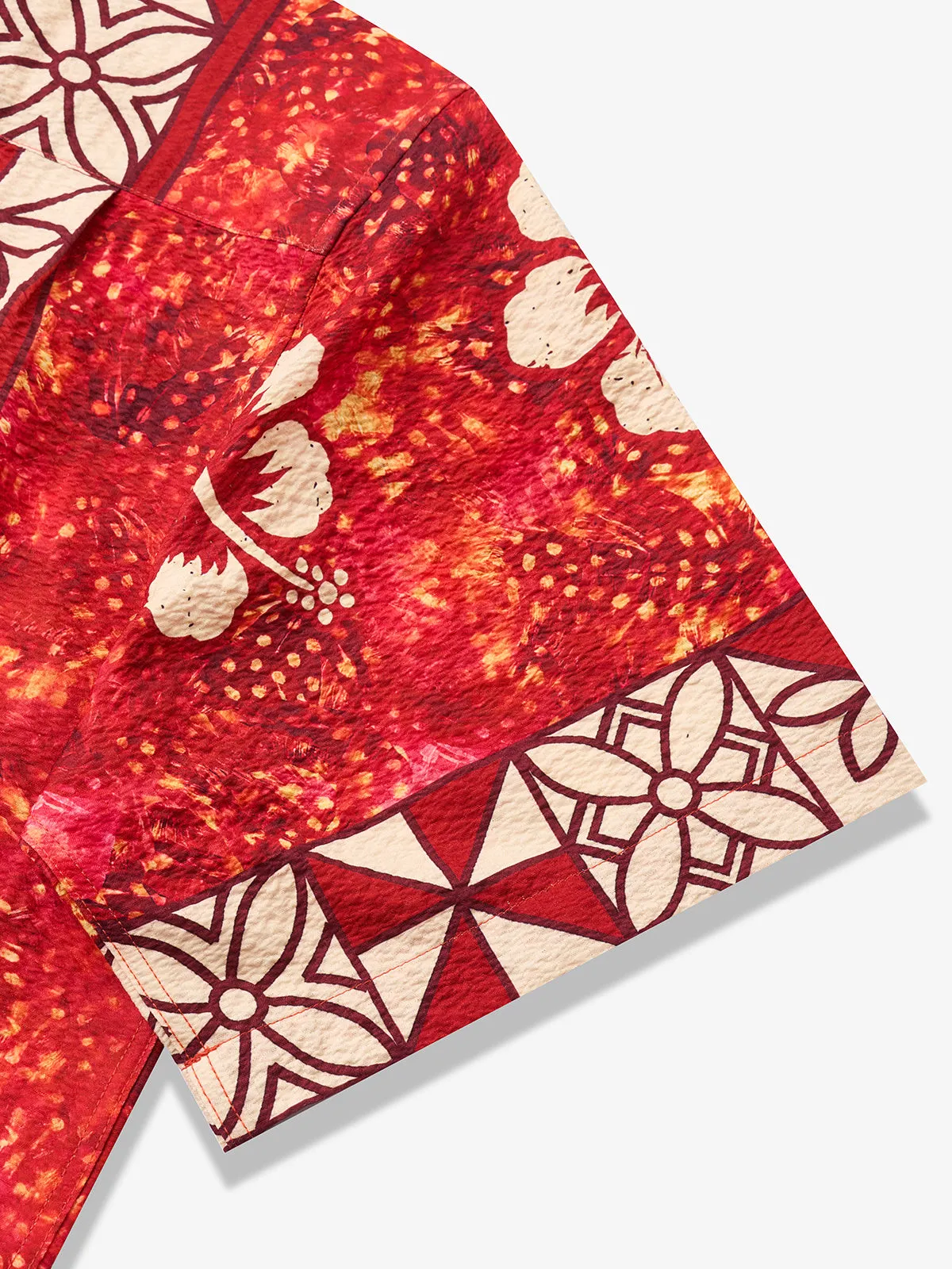 Passionate Red & Floral Charm Camp Shirt sold by Karaku product image thumbnail 5