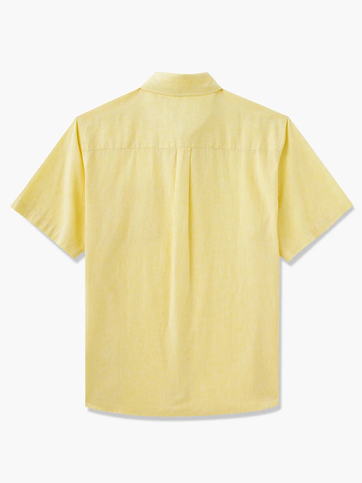 Sunny Light Yellow Cotton Linen Shirt sold by Karaku product image thumbnail 3