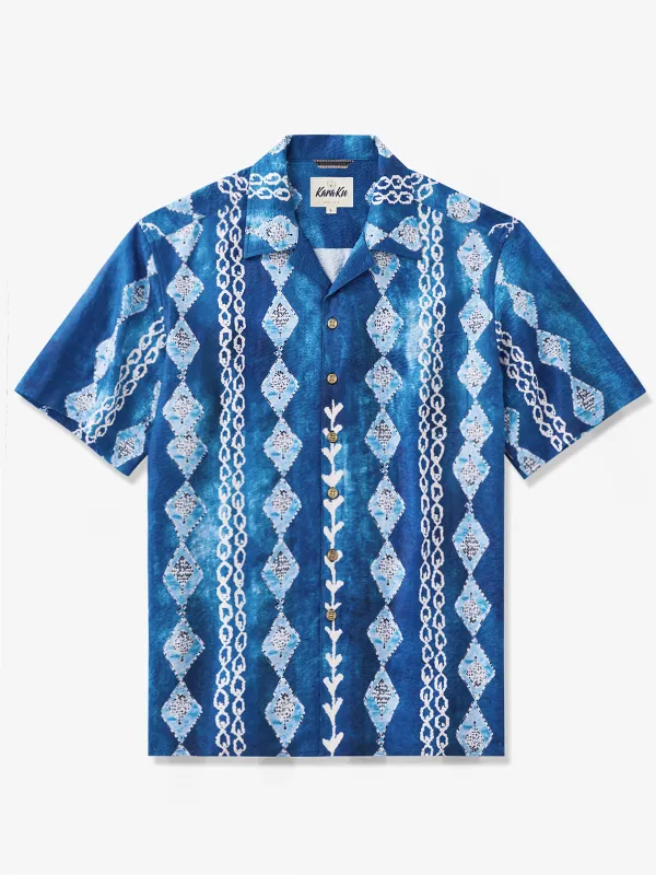 Geometric Oasis Men's Camp Shirt sold by Karaku