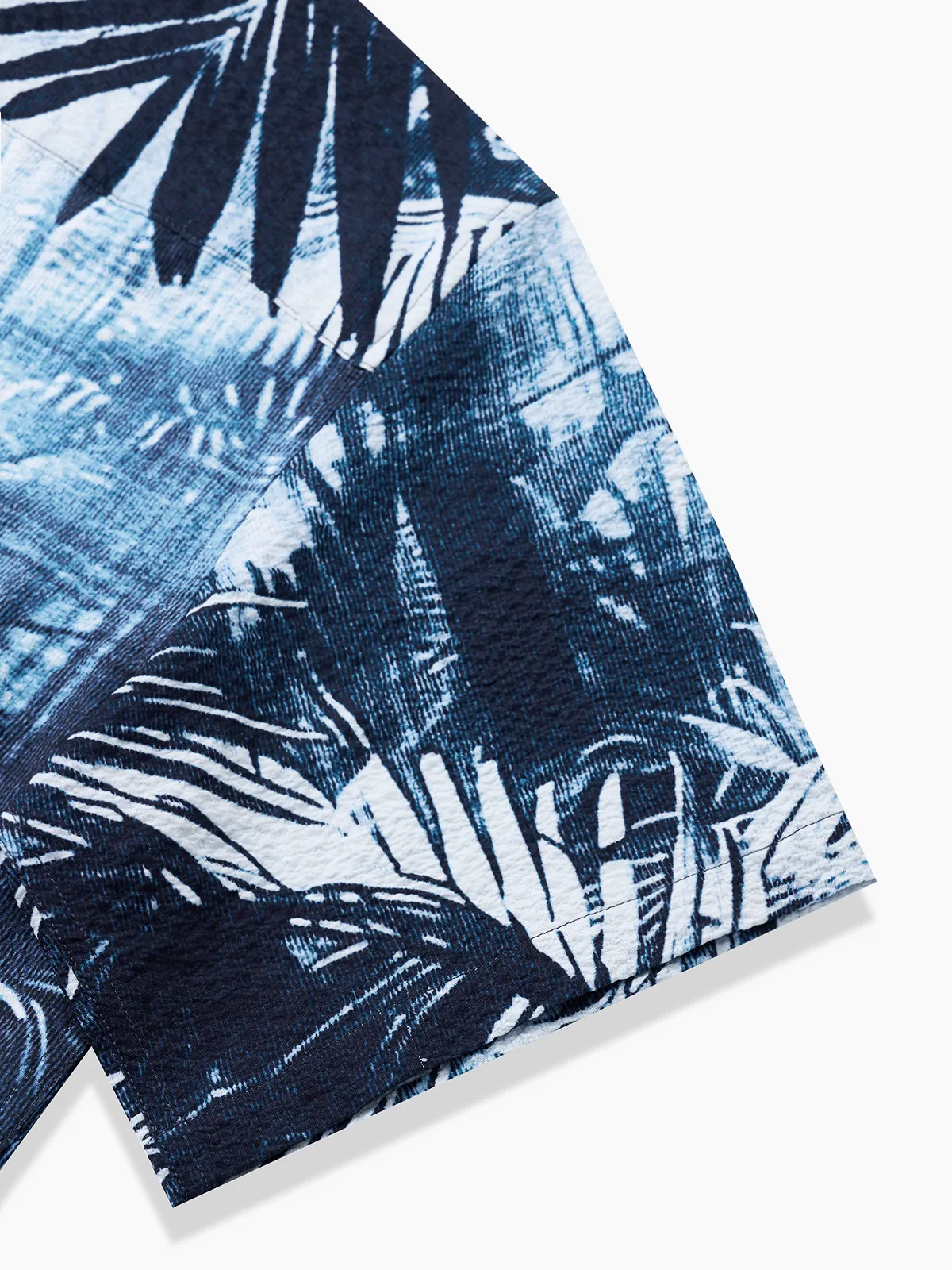 Blue Rainforest Elegance Seersucker Camp Shirt sold by Karaku product image thumbnail 5