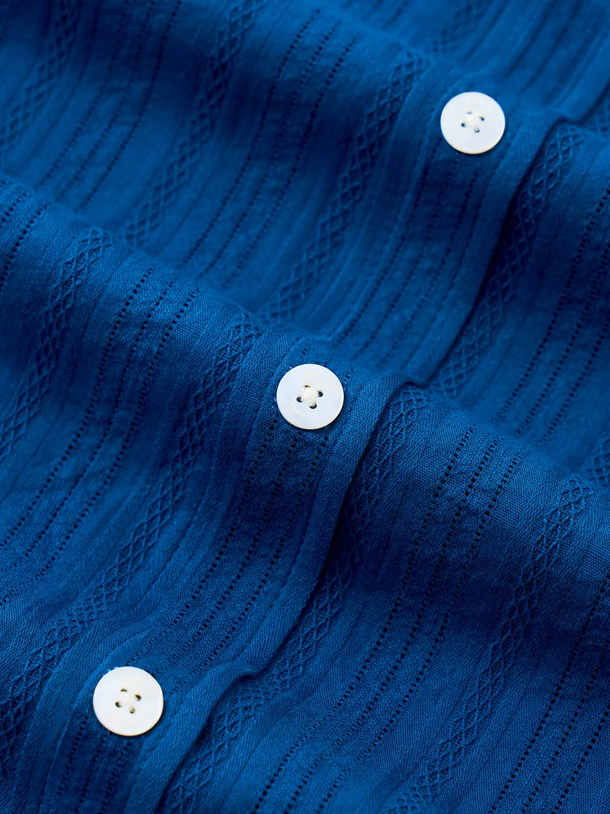 Cool Blue Island Breeze Cotton Shirt sold by Karaku product image thumbnail 4
