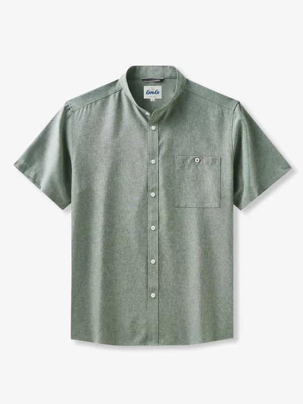 Light Business Stand-Up Collar Shirt sold by Karaku