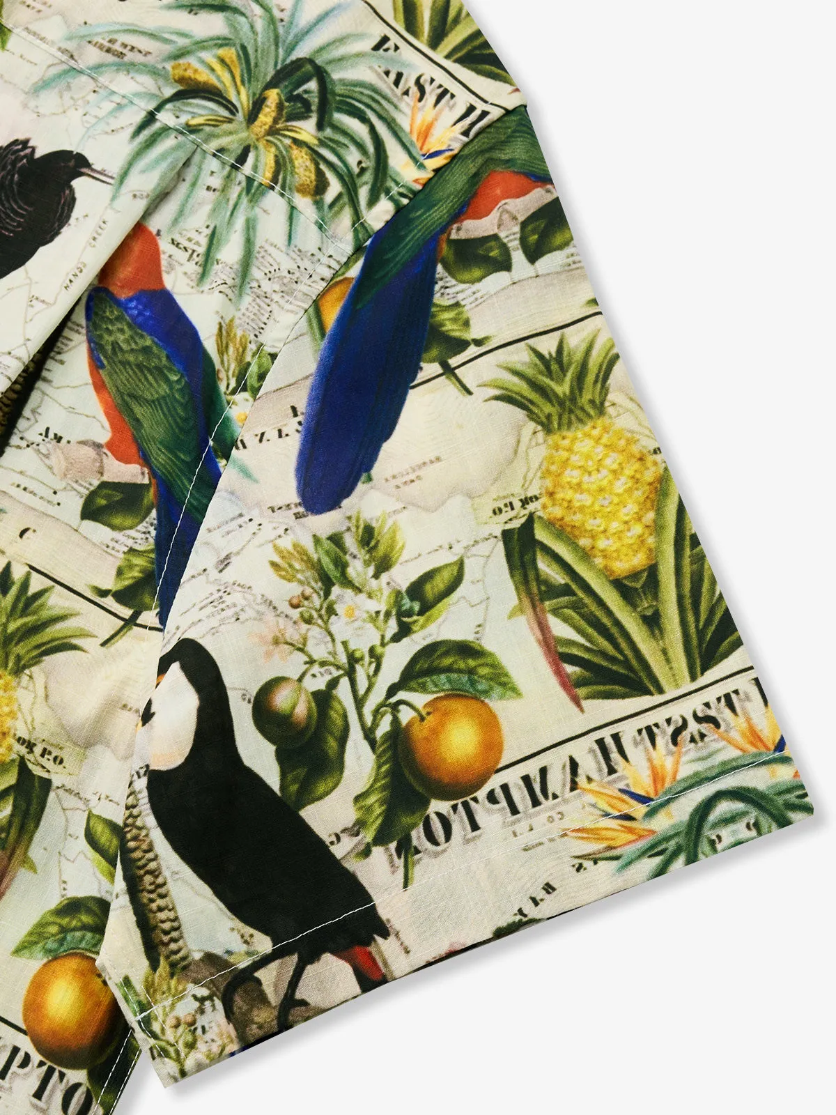 Tropical Rainforest Print Hawaiian Cotton Shirt sold by Karaku product image thumbnail 5
