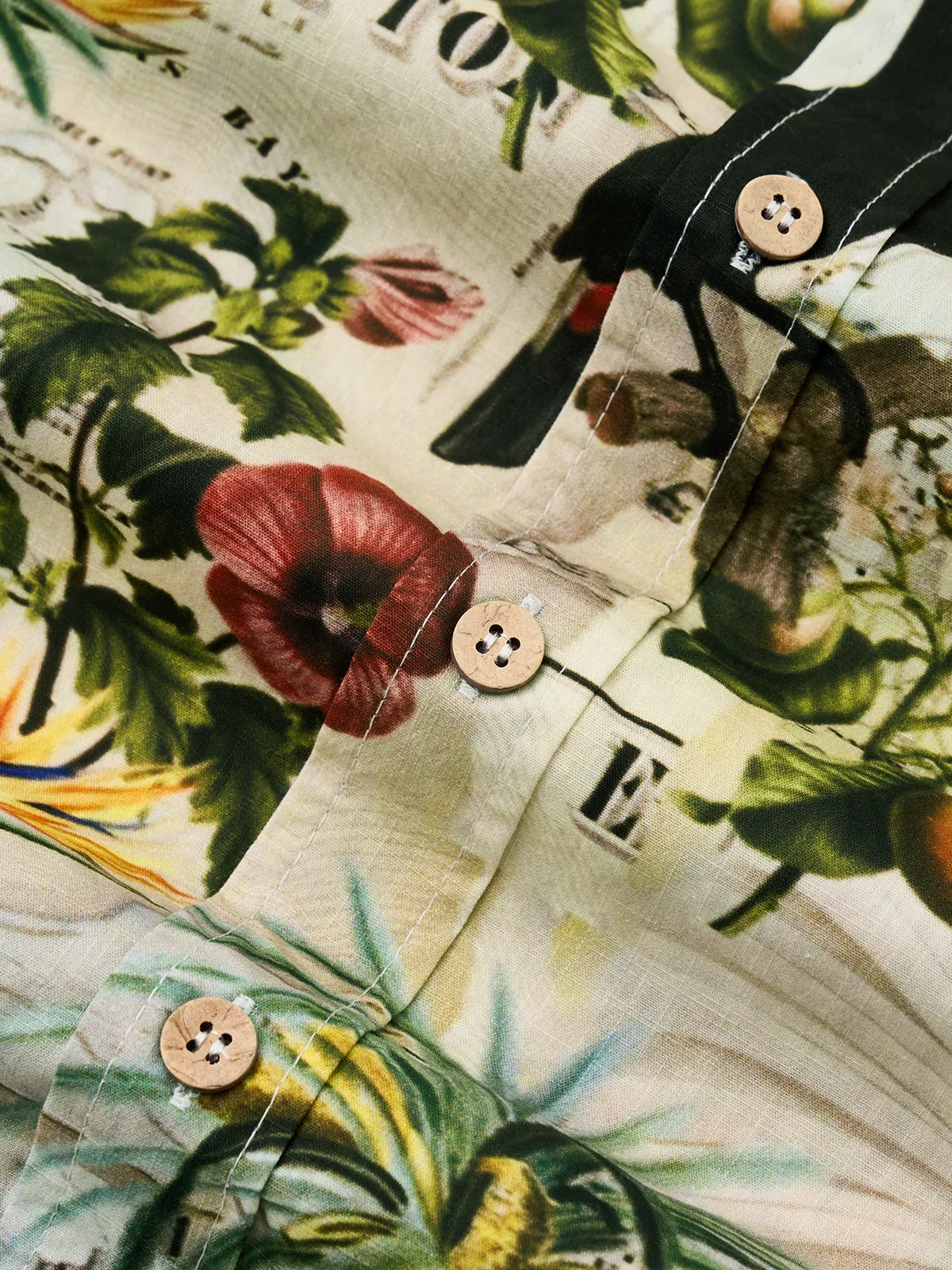 Tropical Rainforest Print Hawaiian Cotton Shirt sold by Karaku product image thumbnail 4