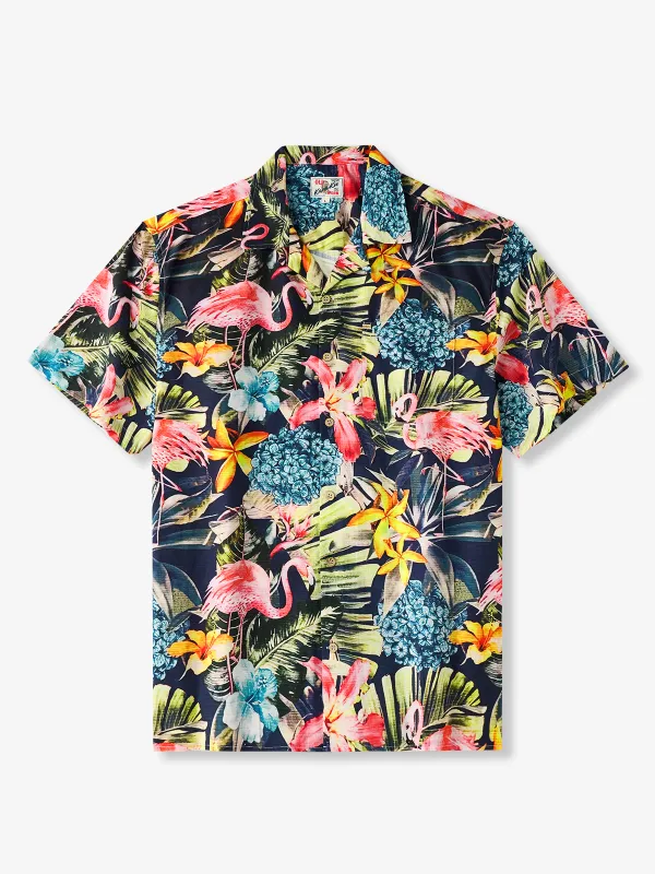 Tropical Paradise Rainforest Cotton Camp Shirt sold by Karaku