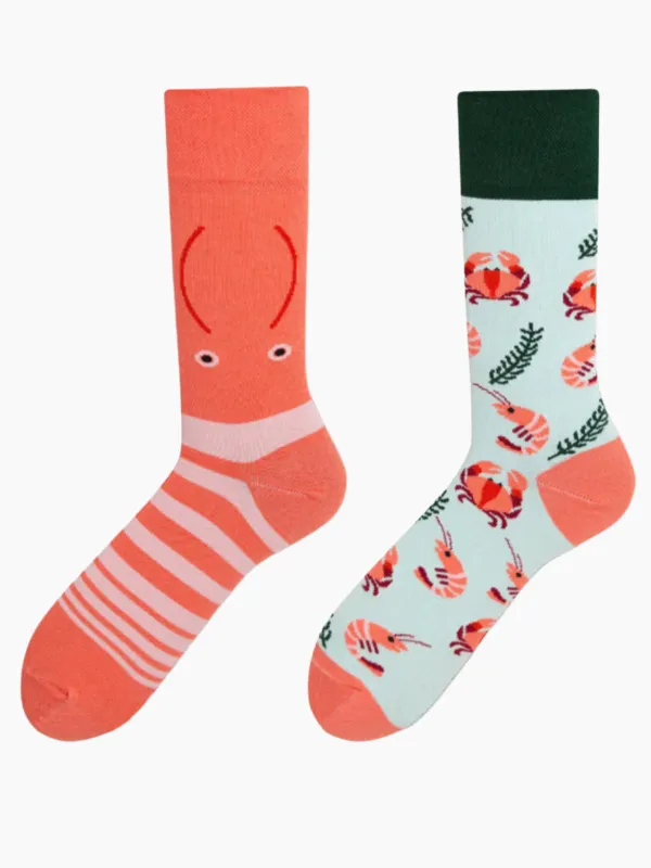 Crab & Shrimp Celebration Socks made by Karaku