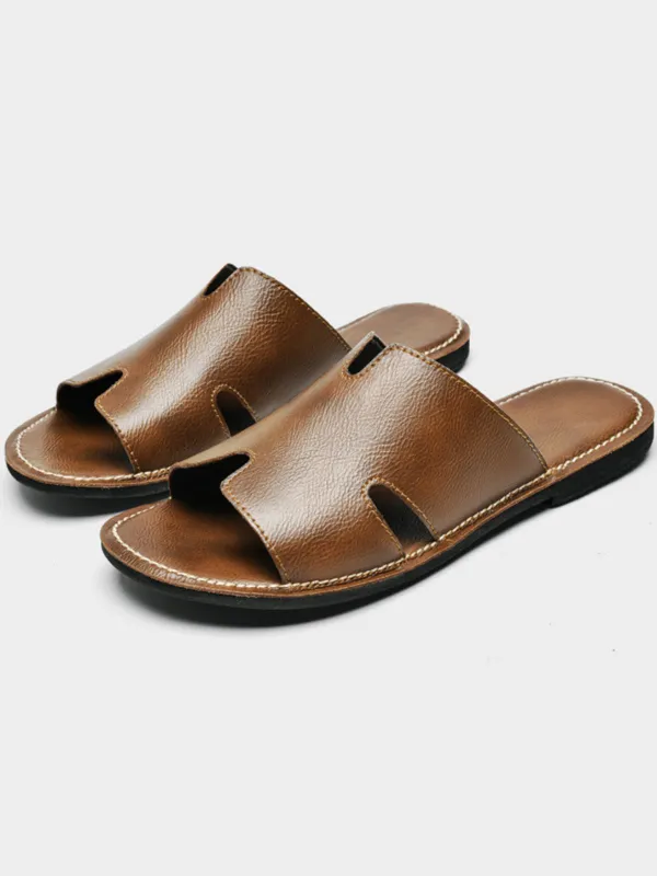 Fashion Leather Slip-On Sandals sold by Karaku