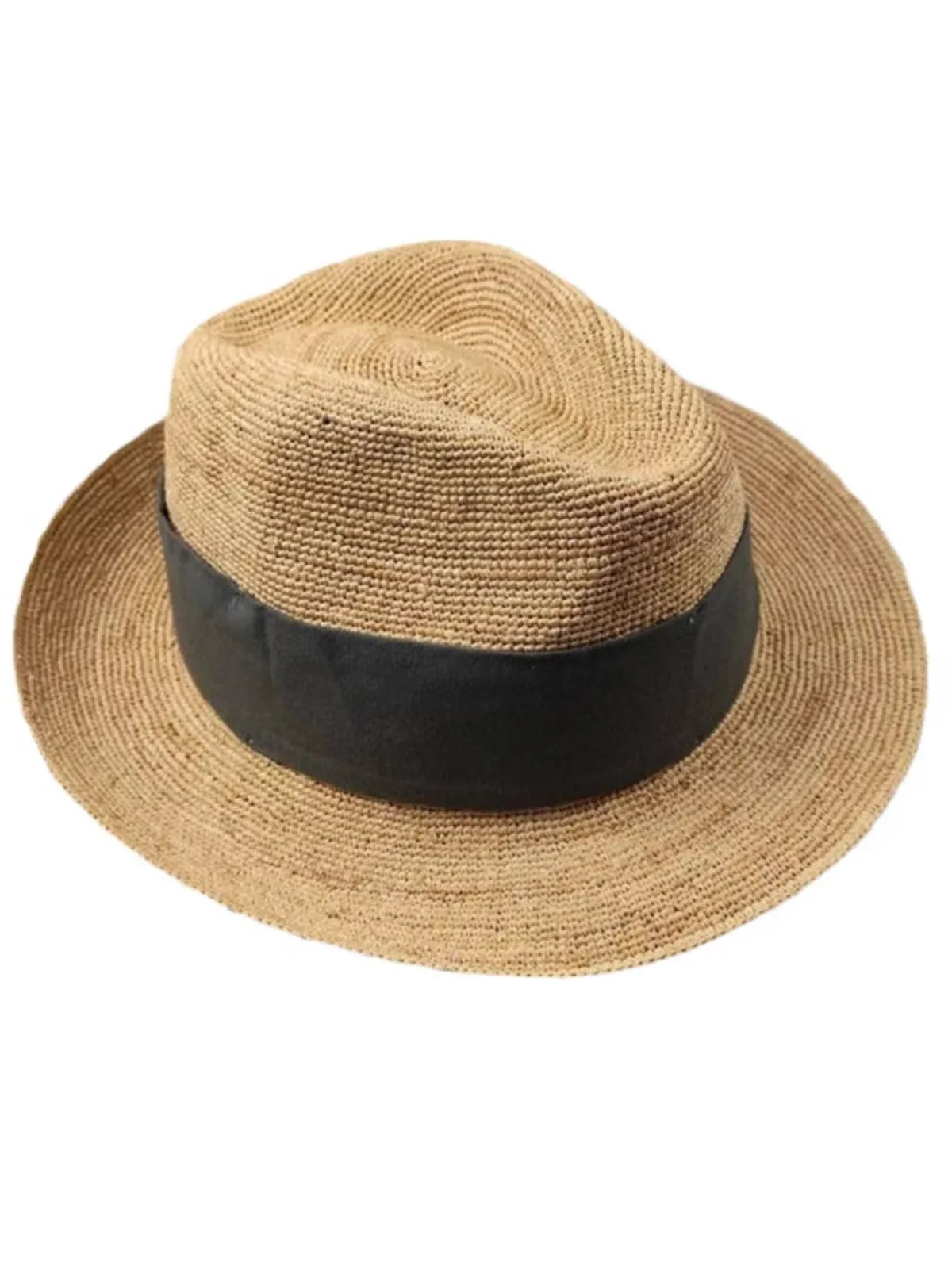 Panama Hand-Woven Sun-Proof Straw Hat sold by Karaku product image thumbnail 5