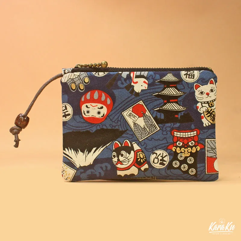 Lucky Cat Series Cotton Zippered Coin Purse sold by Karaku product image thumbnail 5