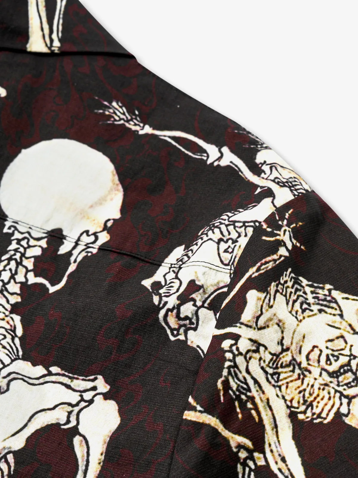 Hundreds Of Dancing Skeletons Cotton Camp Shirt sold by Karaku product image thumbnail 4