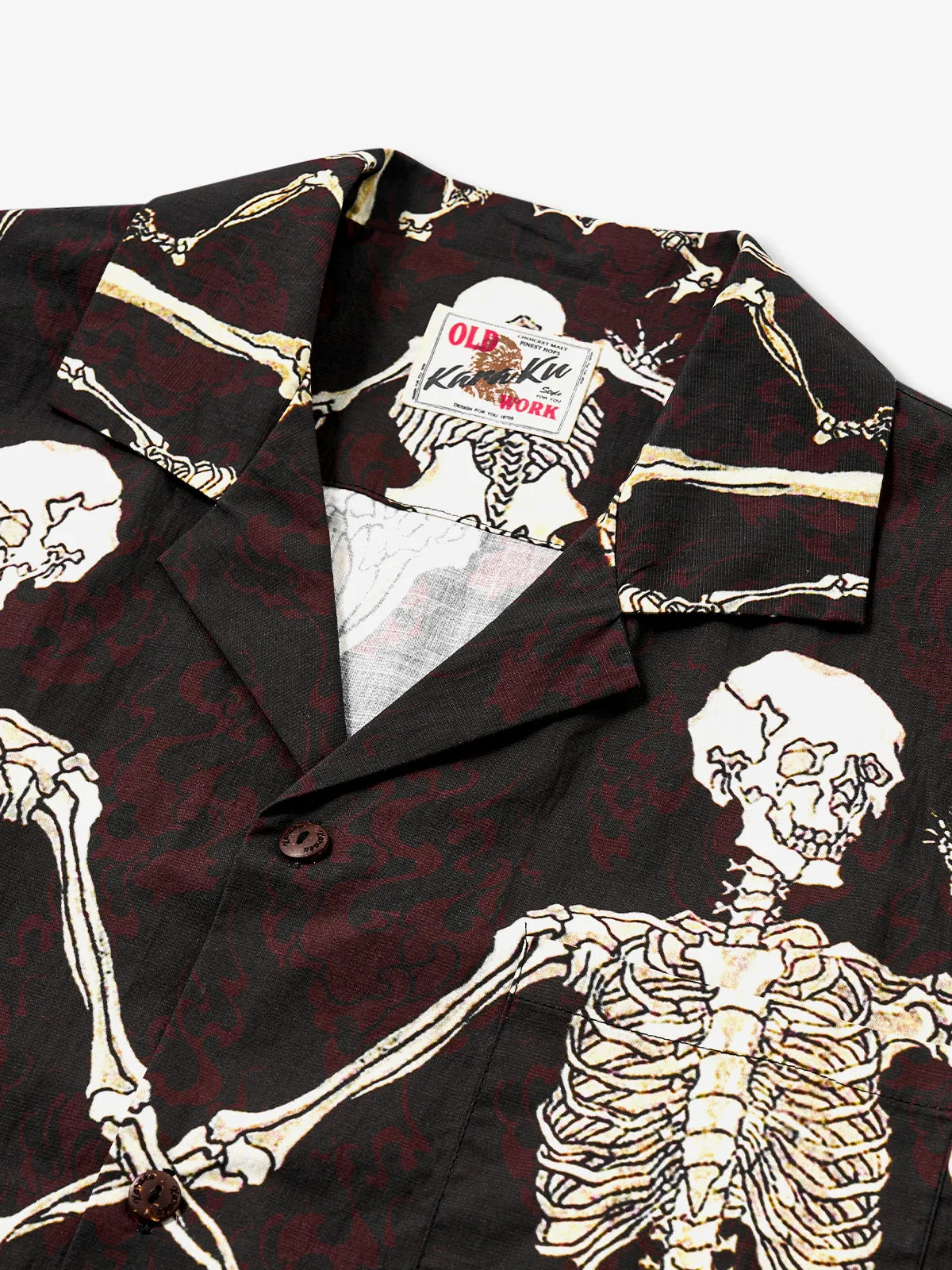 Hundreds Of Dancing Skeletons Cotton Camp Shirt sold by Karaku product image thumbnail 2