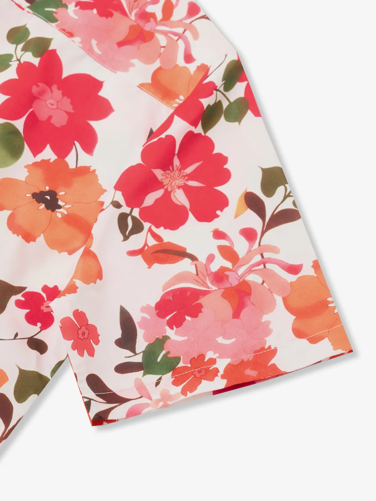 Resort Vibrant Floral Print Cotton Camp Shirt sold by Karaku product image thumbnail 5