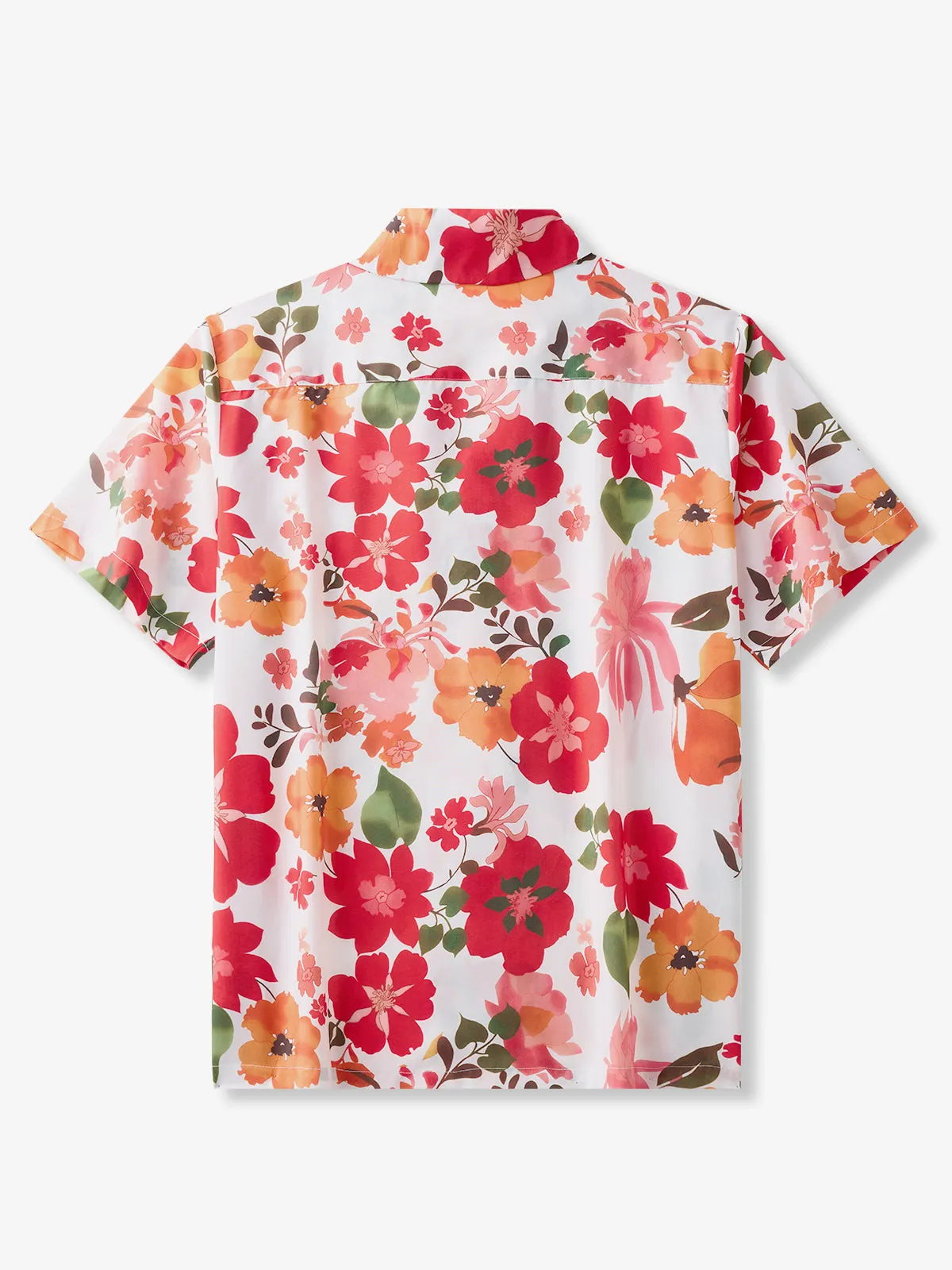 Resort Vibrant Floral Print Cotton Camp Shirt sold by Karaku product image thumbnail 3
