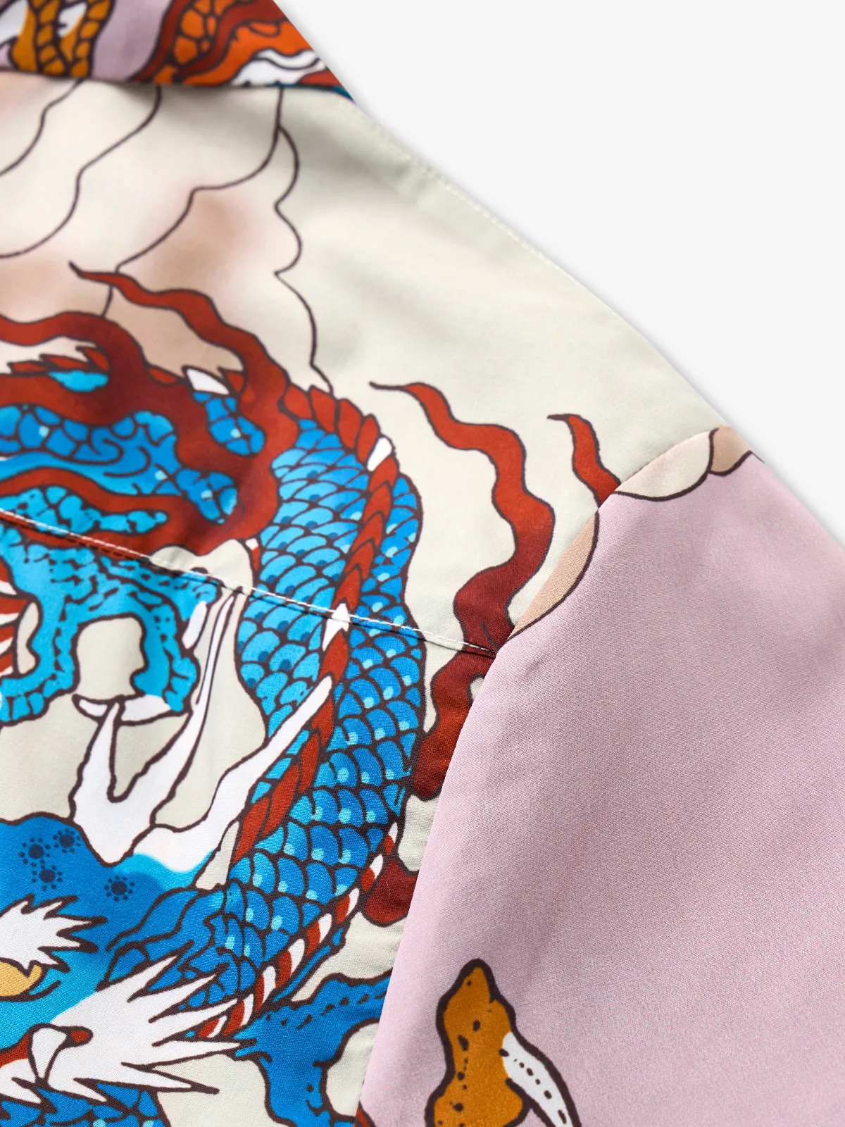 Two Dragons Playing With Pearls Cotton Camp Shirt sold by Karaku product image thumbnail 5