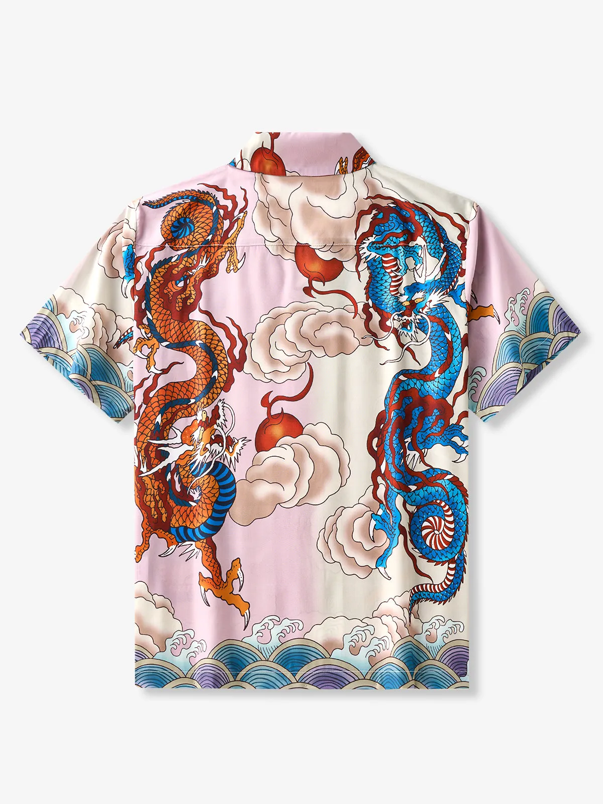 Two Dragons Playing With Pearls Cotton Camp Shirt sold by Karaku product image thumbnail 3