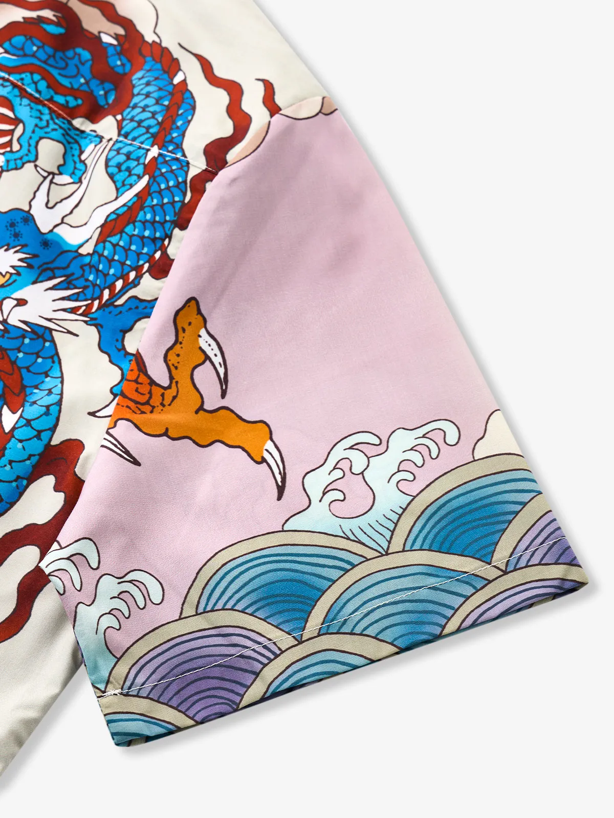 Two Dragons Playing With Pearls Cotton Camp Shirt sold by Karaku product image thumbnail 4