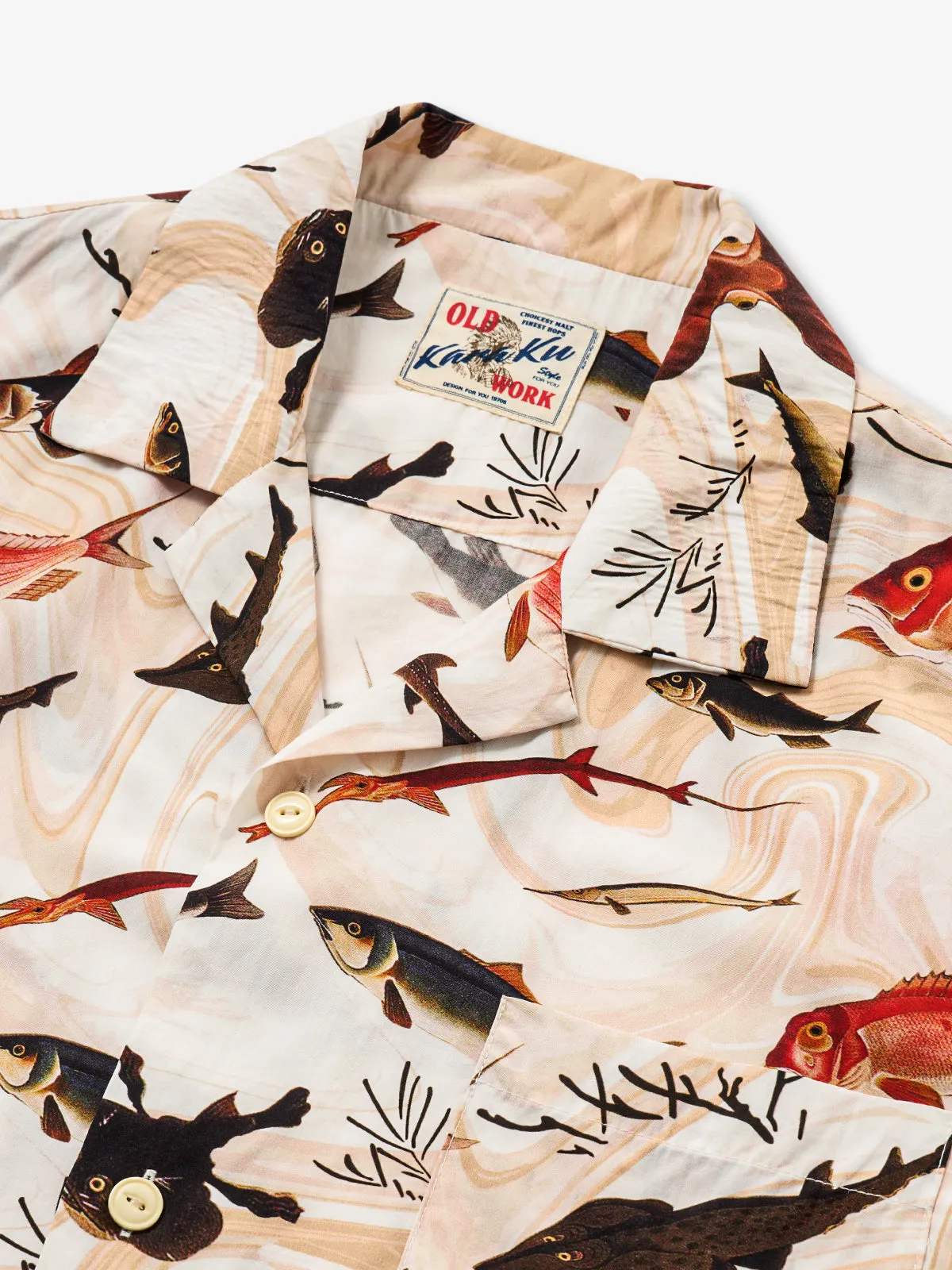 Illustrations Octopus Cotton Camp Shirt sold by Karaku product image thumbnail 2