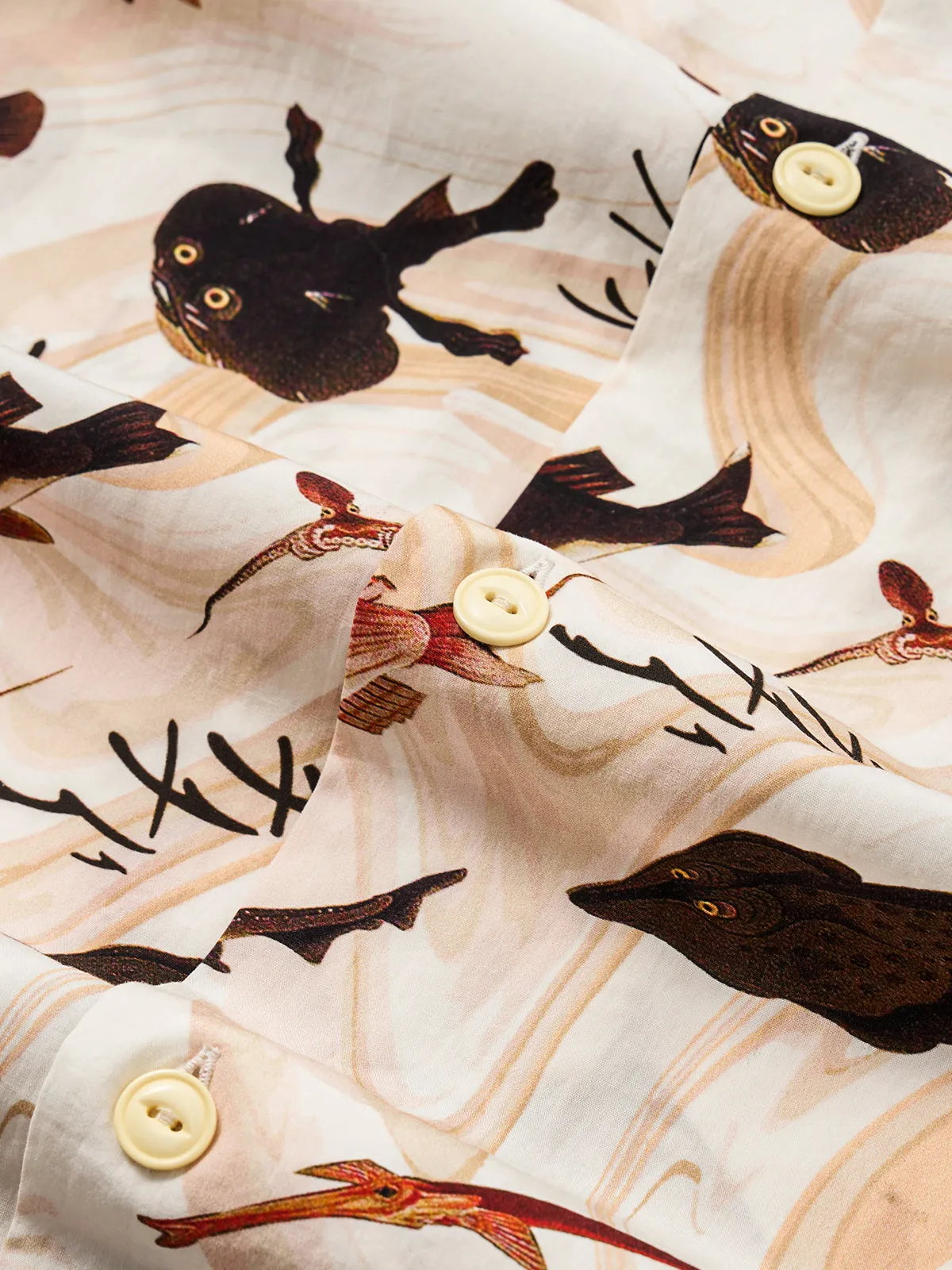 Illustrations Octopus Cotton Camp Shirt sold by Karaku product image thumbnail 4