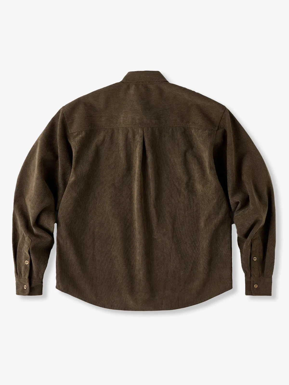 Fine-Wale Corduroy Shirt with Tartan Check Lining & Red Hem Drawcord sold by Karaku product image thumbnail 3