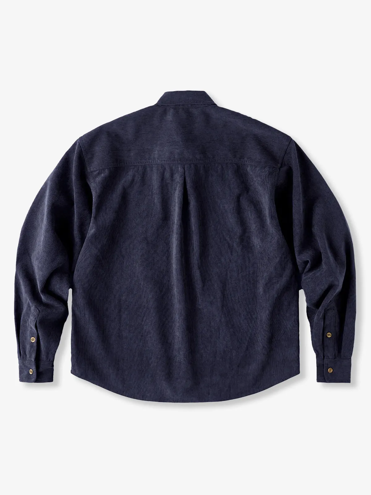 Fine-Wale Corduroy Shirt with Tartan Check Lining & Red Hem Drawcord sold by Karaku product image thumbnail 4