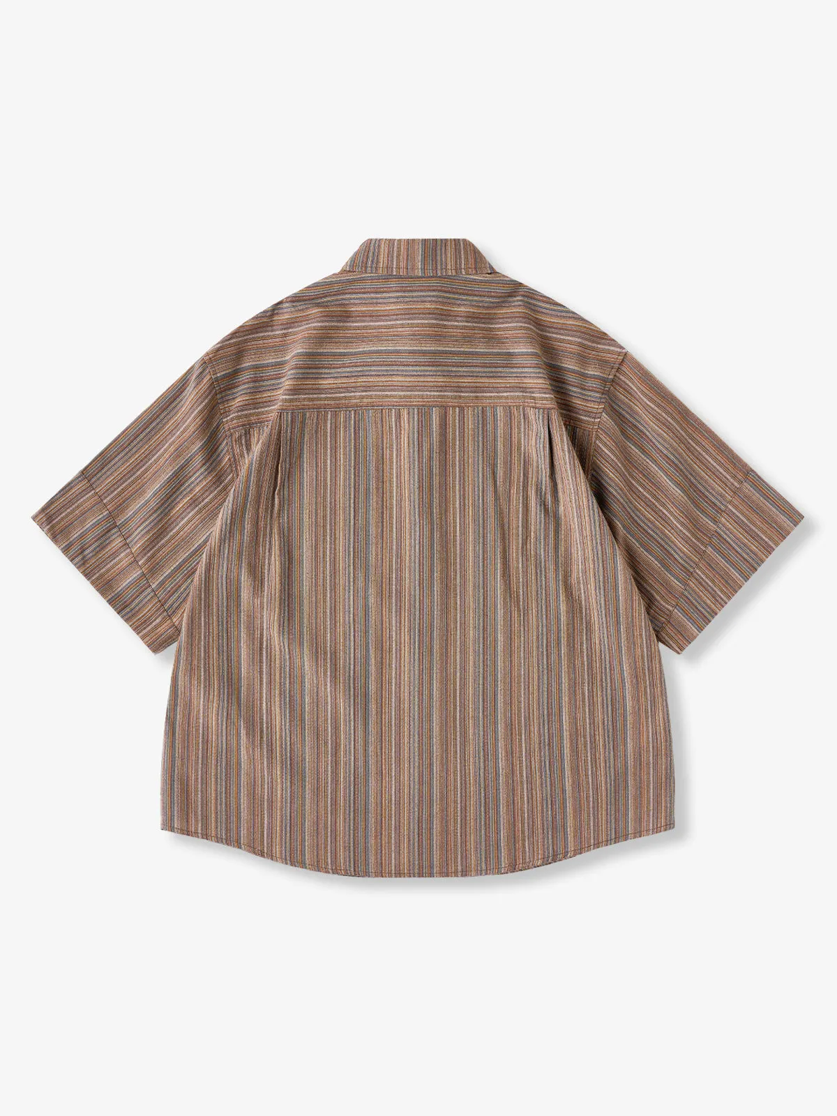 Jacquard Multi-Stripe Short Sleeve Shirt sold by Karaku product image thumbnail 2