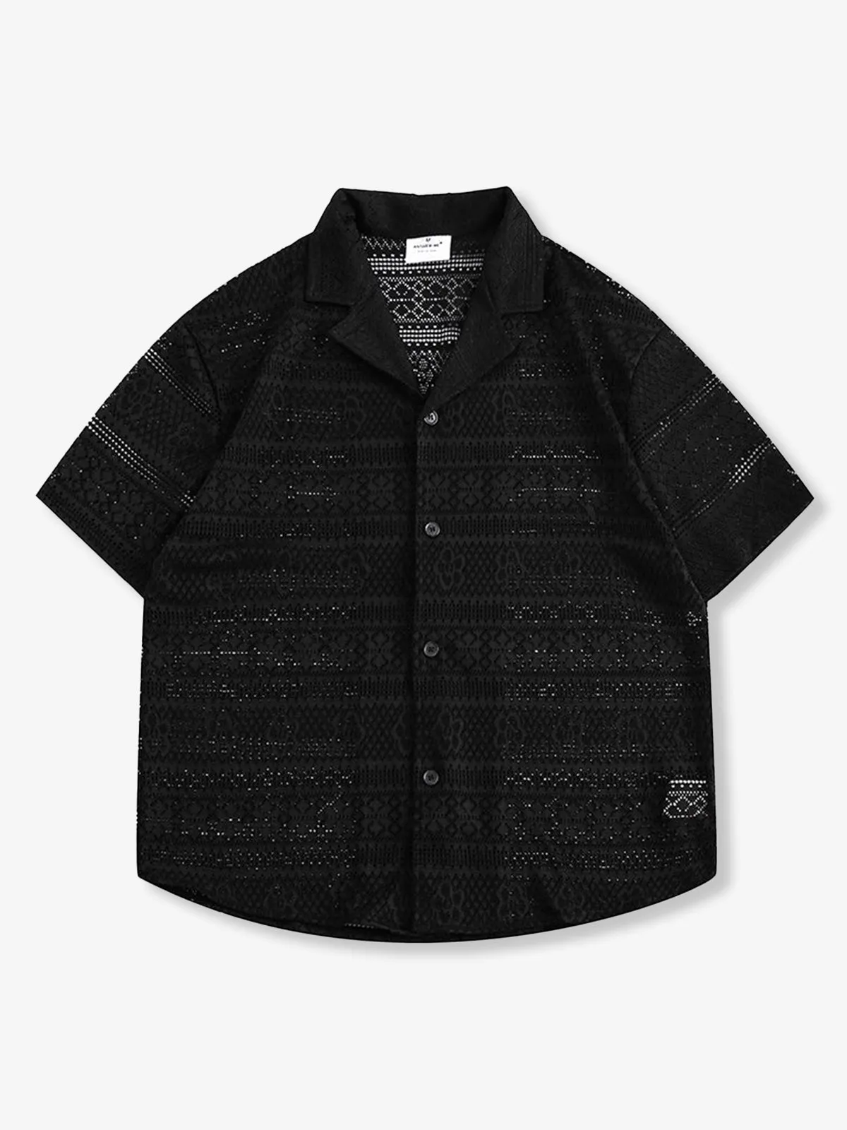 Openwork Cotton Cuban Shirt sold by Karaku product image thumbnail 2