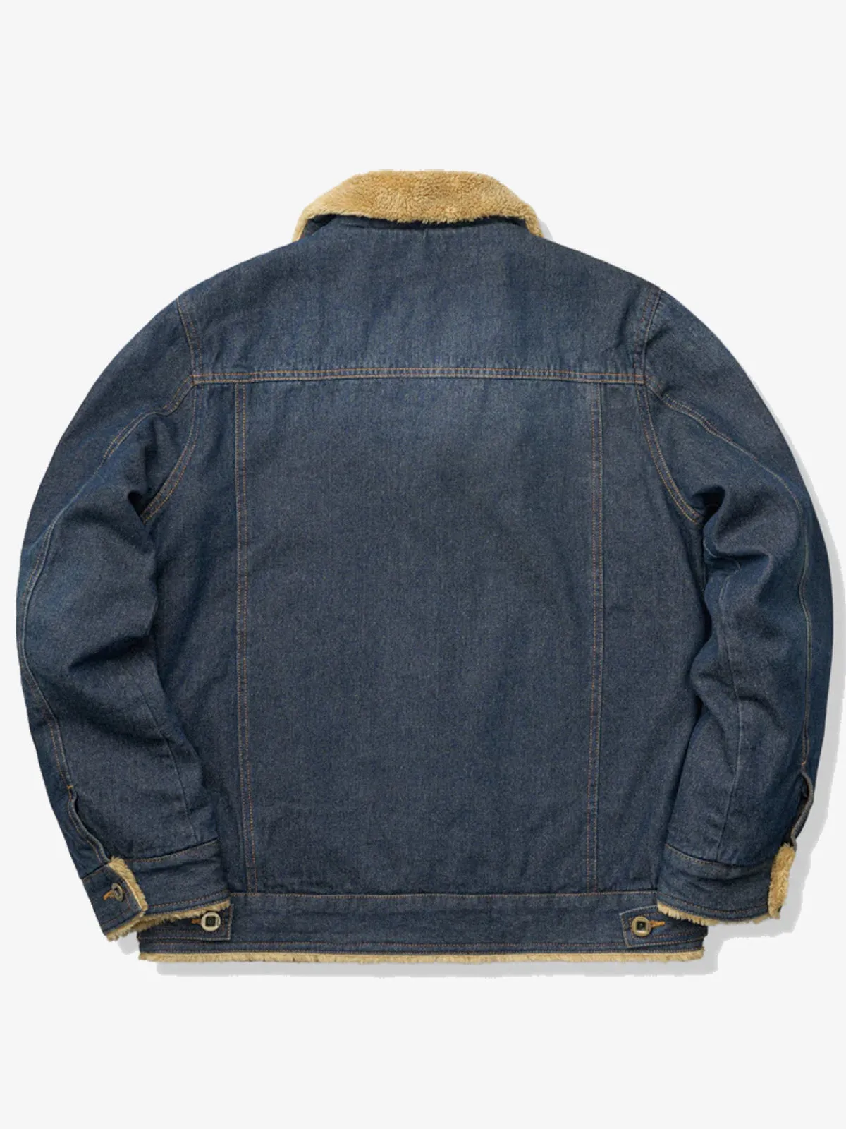 Faux Fur-Lined Denim Sherpa Jacket sold by Karaku product image thumbnail 3