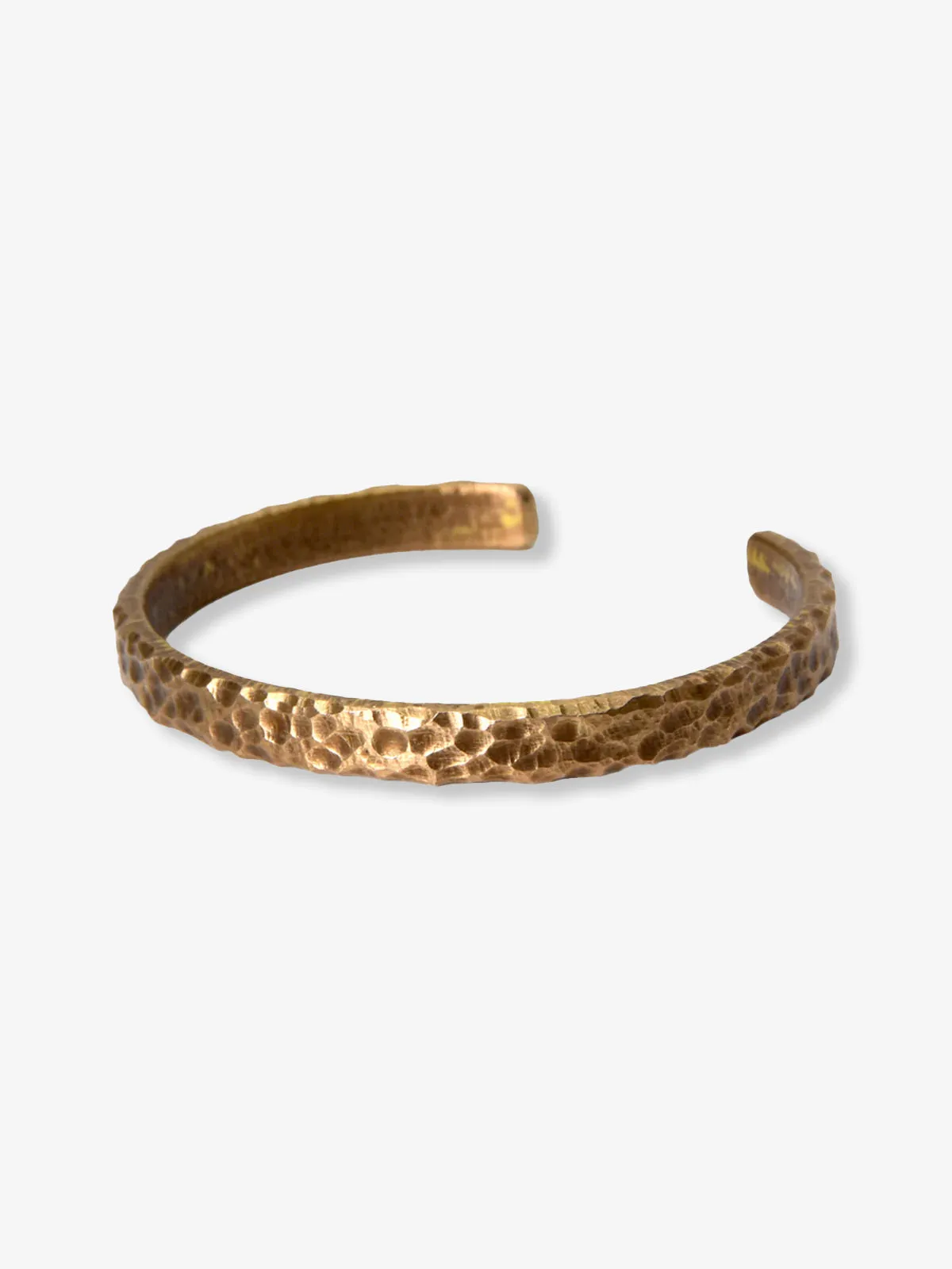 Matte & Hammered Pattern Brass Pair Bangles sold by Karaku