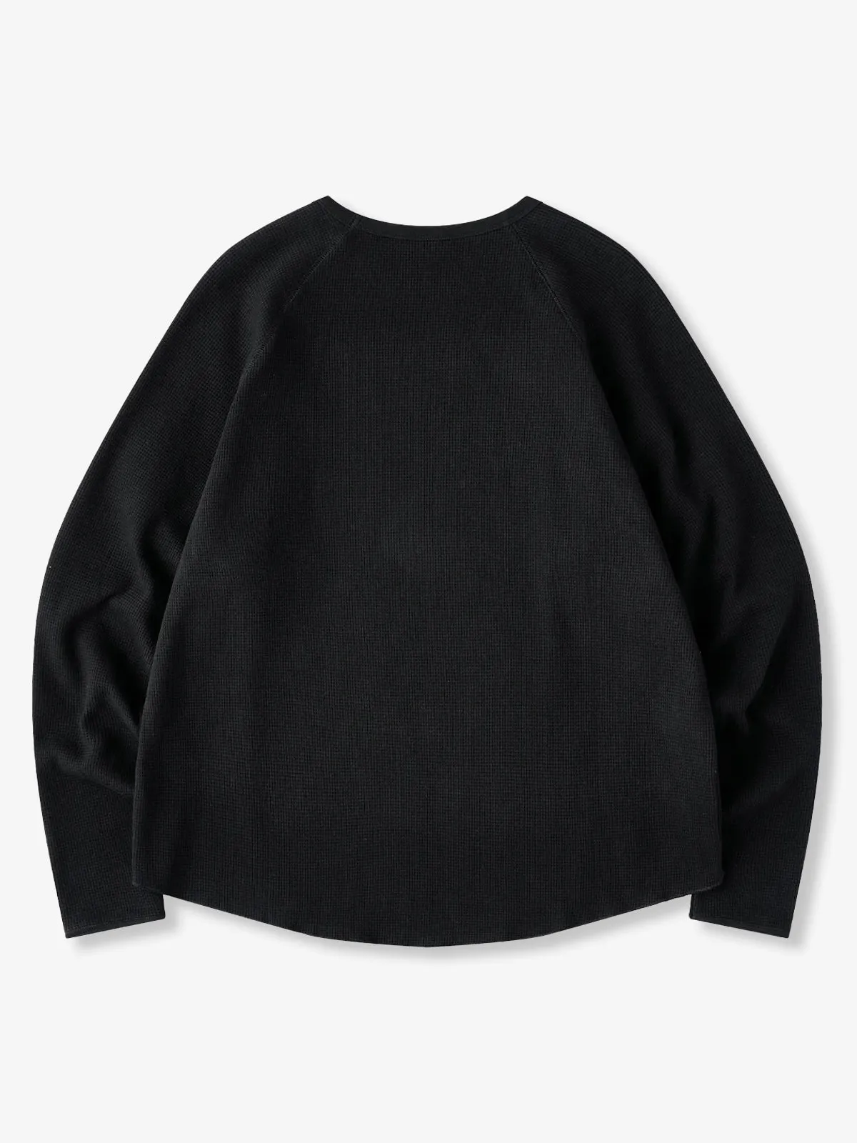 Waffle Raglan Sleeve Long T-Shirt with V-Gusset sold by Karaku product image thumbnail 2